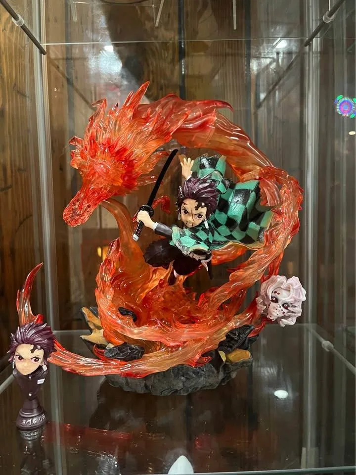 Demon Slayer Tanjiro Kamado Flame Dragon Anime Figure thumbnail
