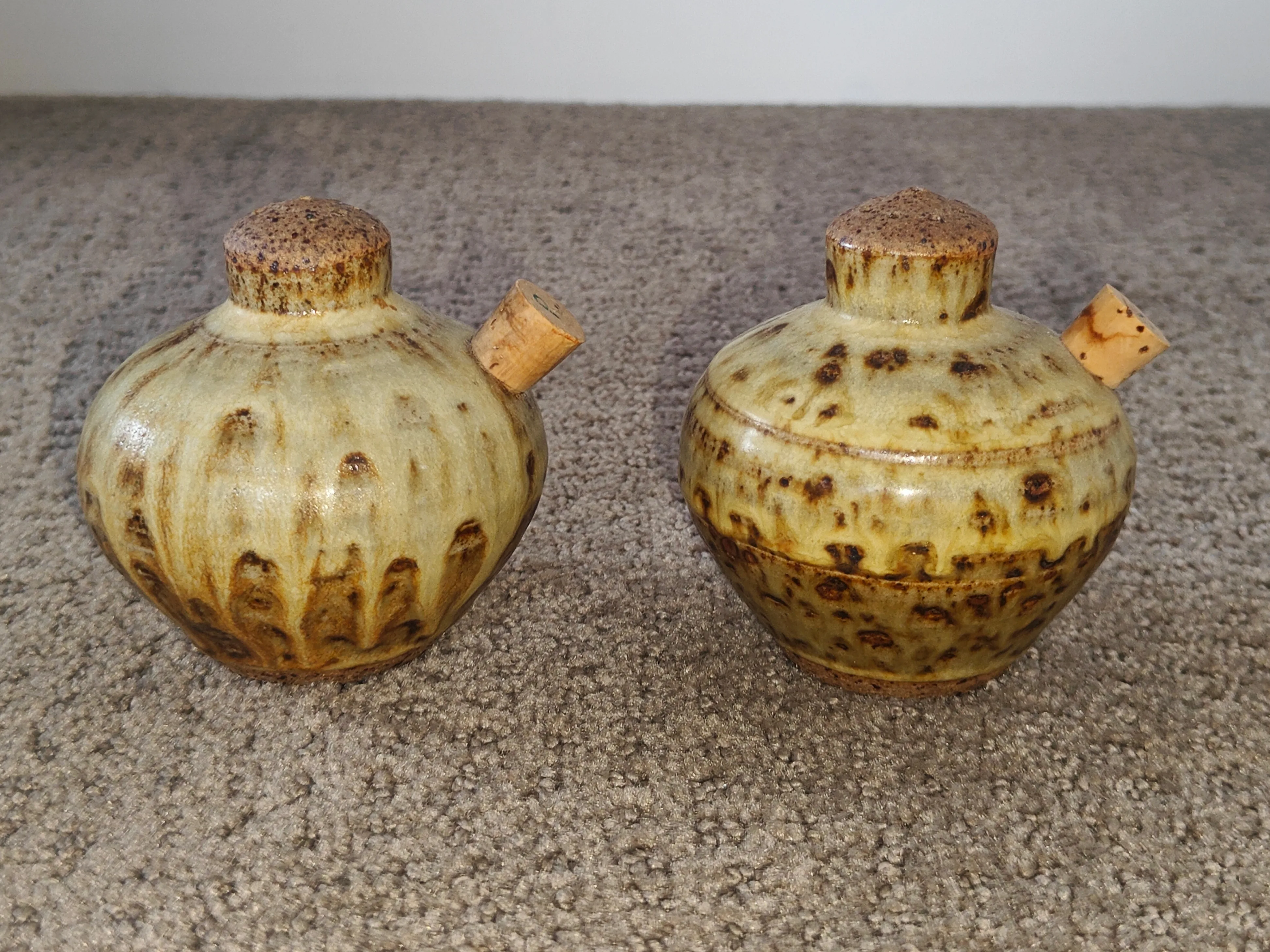 Artisan Pottery Salt & Pepper Shakers - Rustic Glaze image indicator(3)