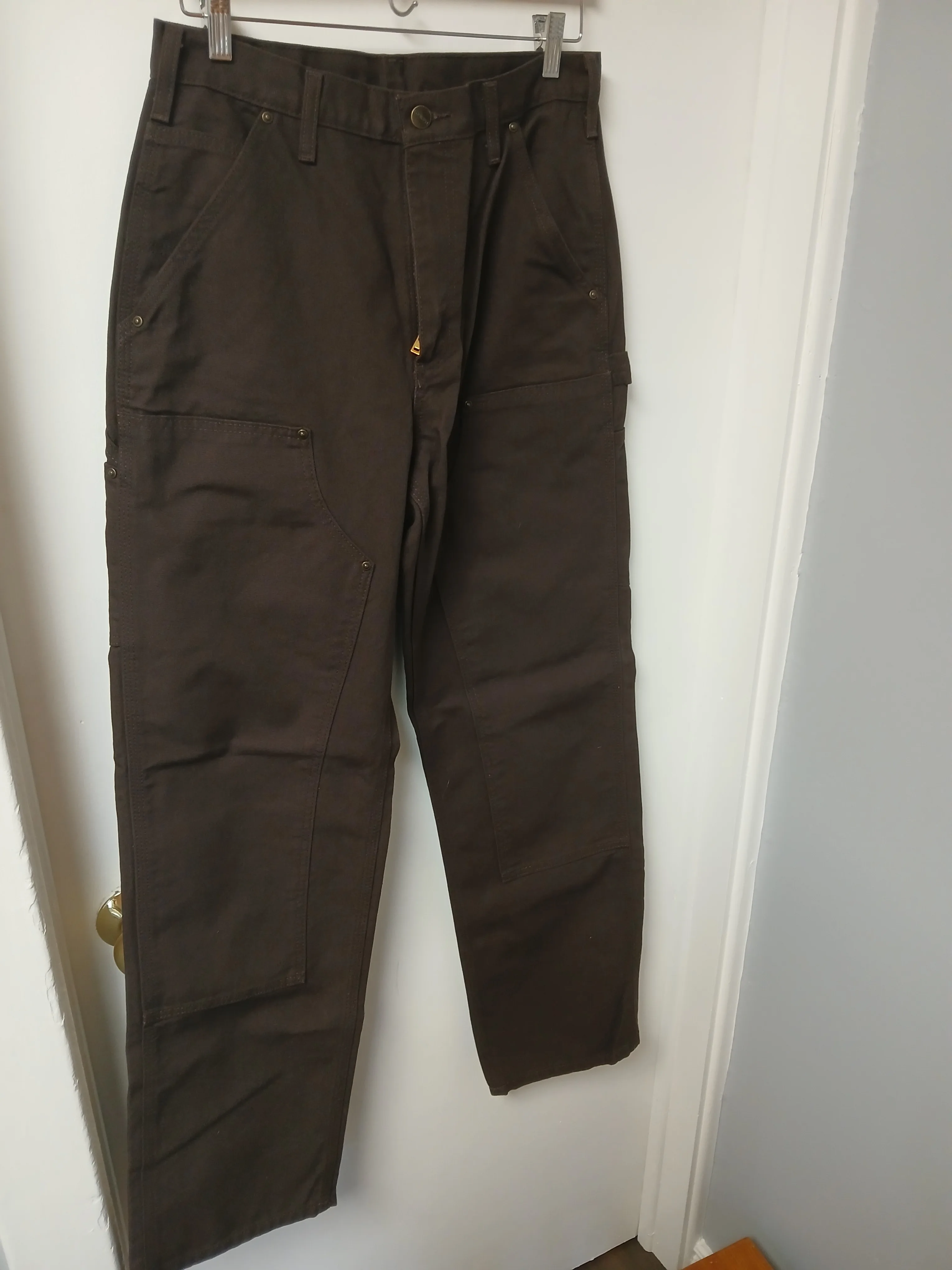 Carhartt Washed Duck Double Front Dungaree Jeans (B136-M) image indicator(4)