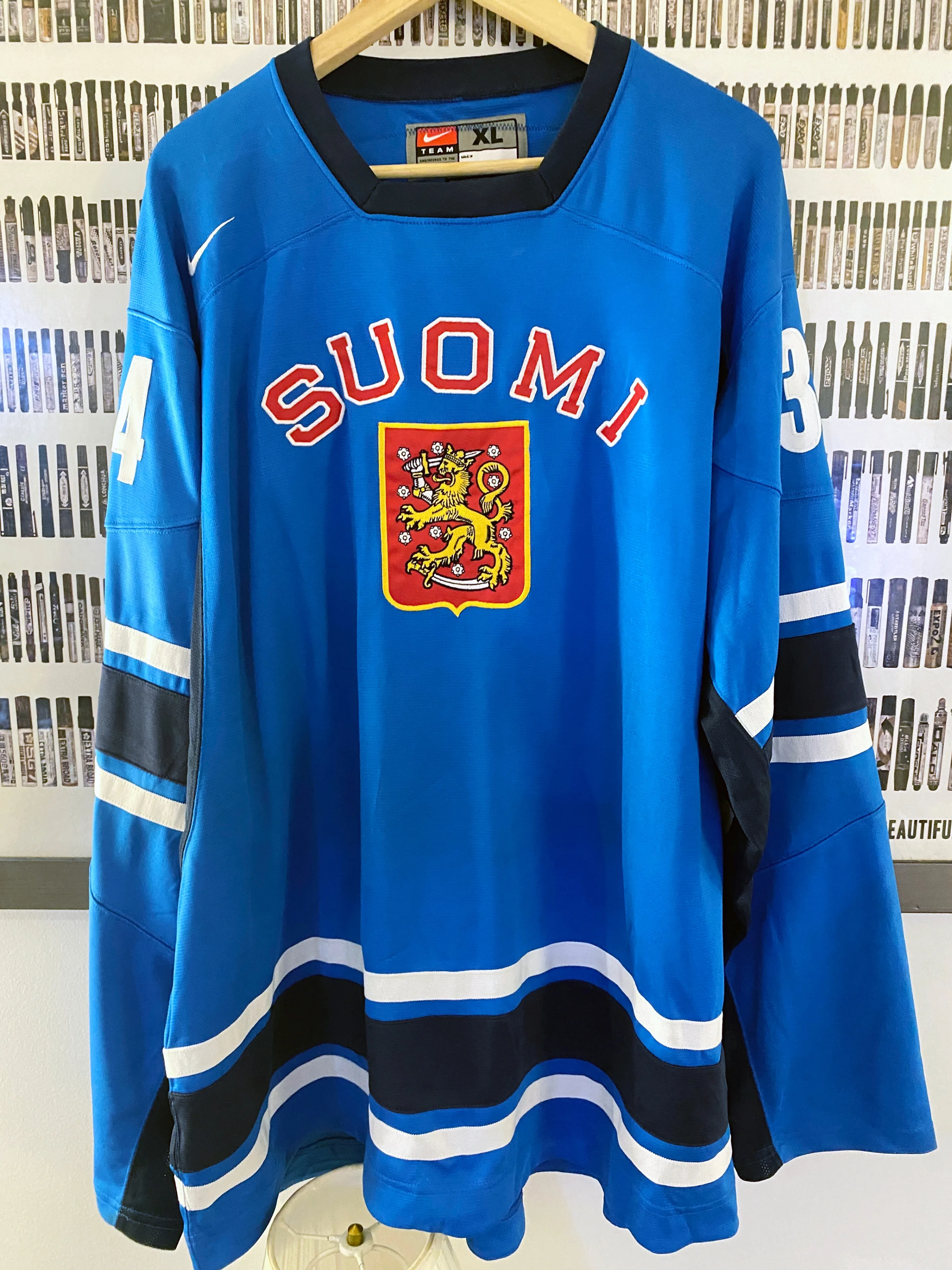 Nike - Team Finland Suomi Mikka Kiprusoff vtg jersey (2010) IIHF thumbnail