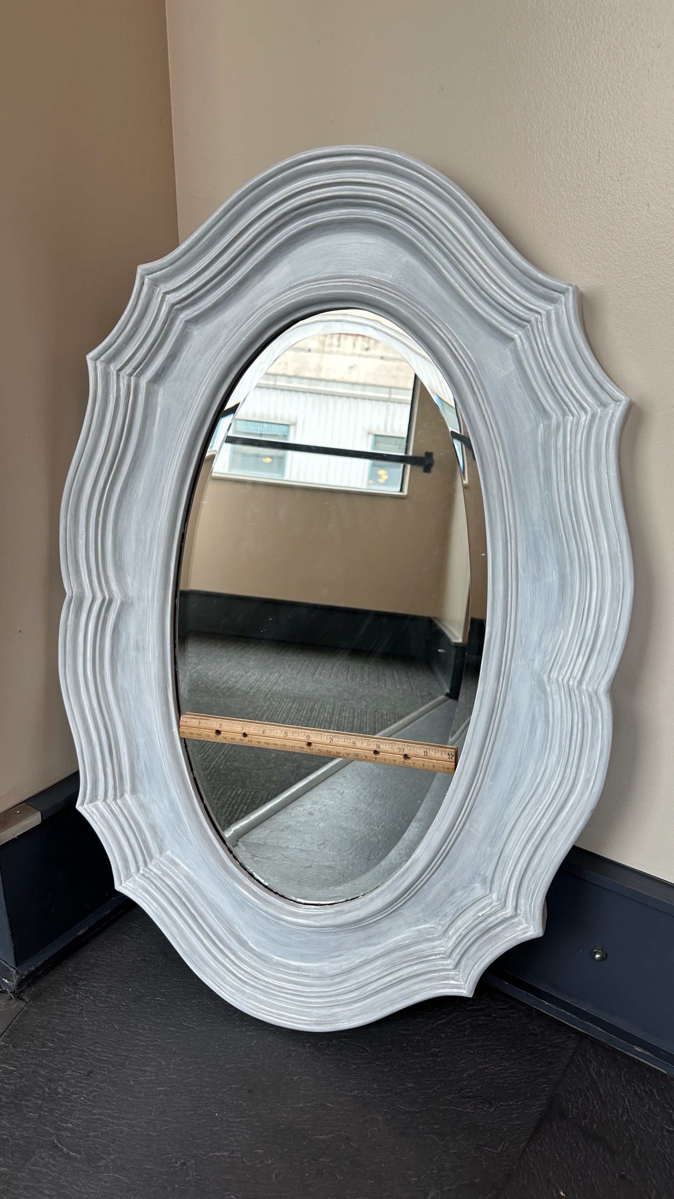 Large Vintage Victorian Oval Mirror - photo 2