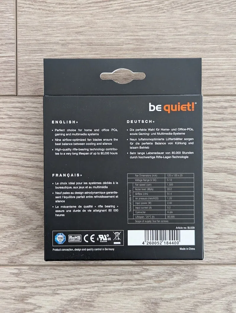 120mm case fan - bequiet Pure Wings 2 (Brand NEW) image indicator(2)
