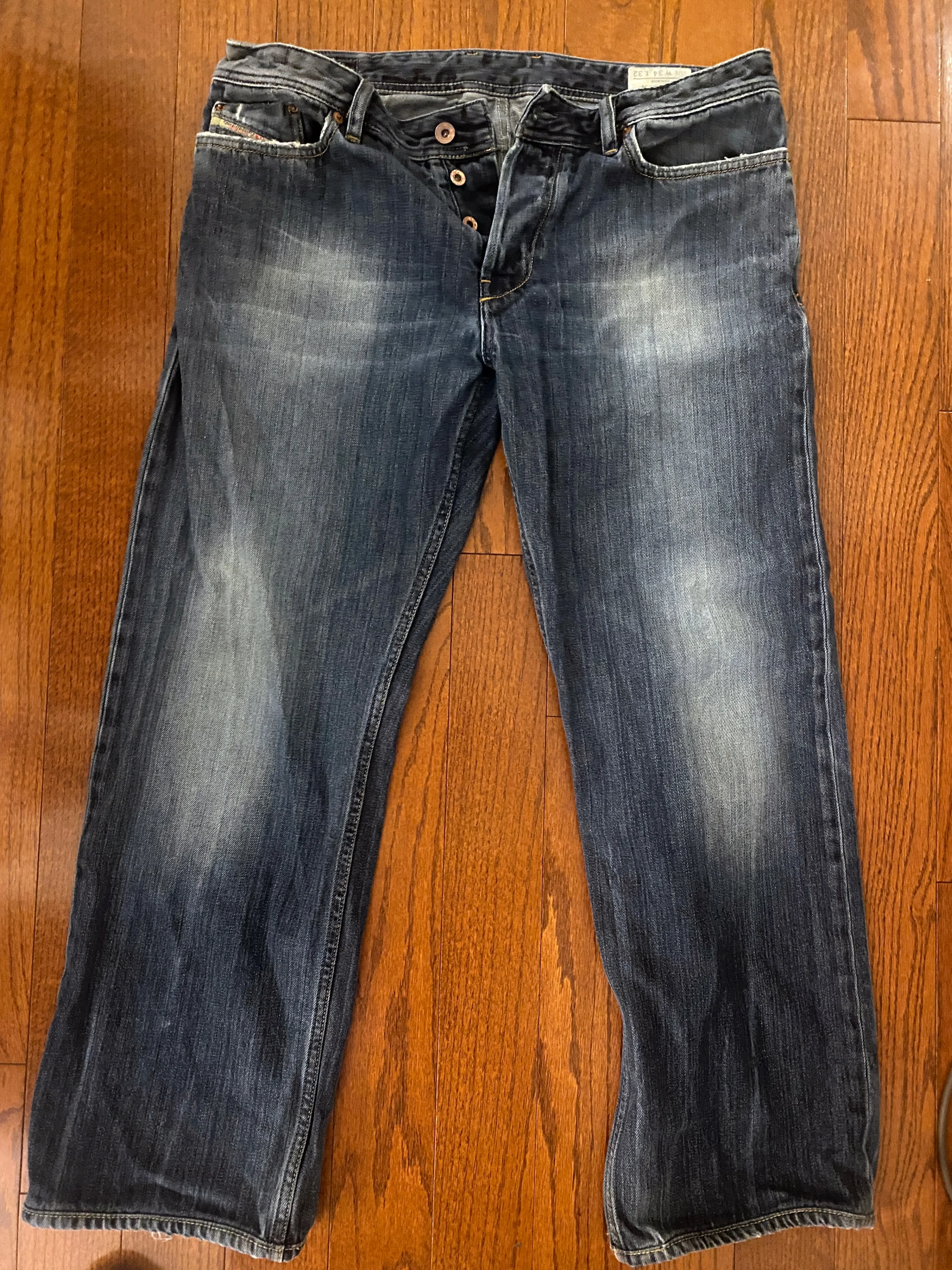 Diesel - vintage KURREN distressed boot cut jeans (2009) 34 x 32 thumbnail