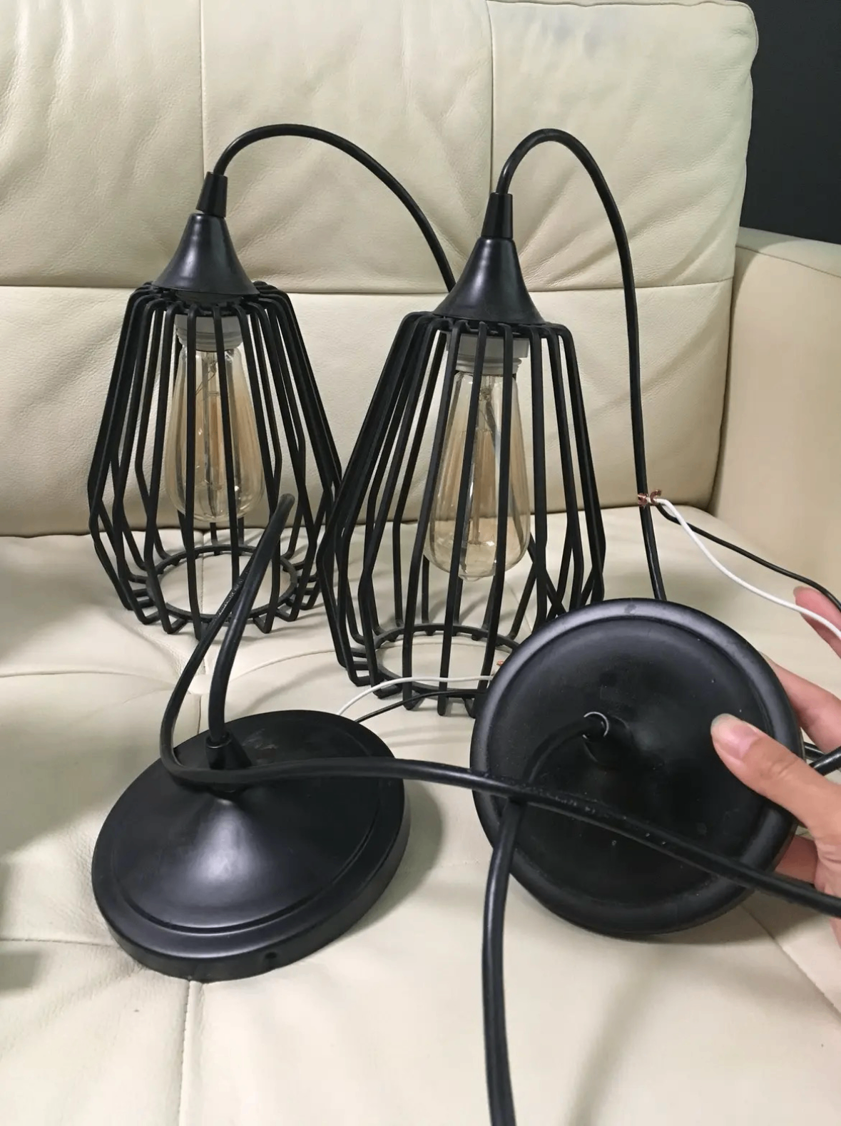 PAIR Industrial Black Cage Ceiling Lights - photo 2