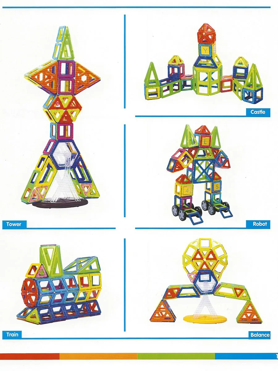 198 pcs Educational Kids Building Blocks Toys 3D Magnetic Sets image indicator(6)