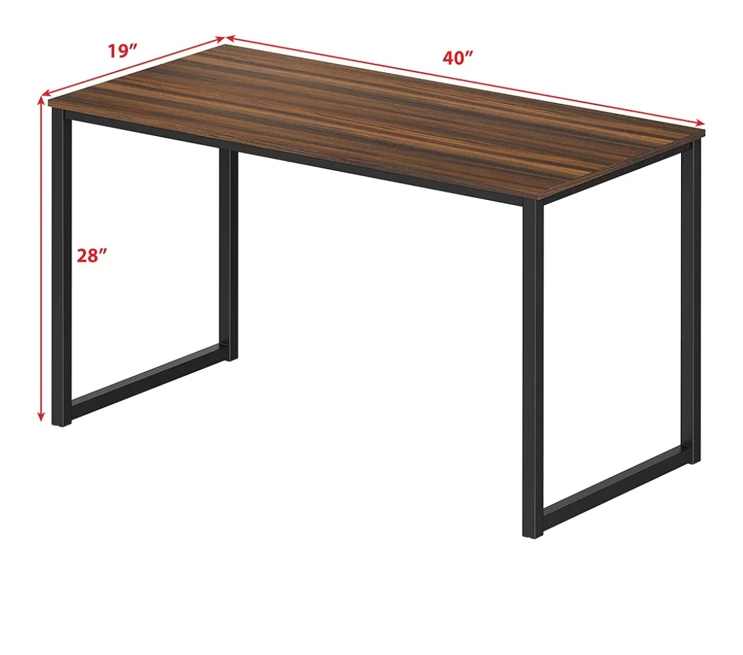 40-Inch Home Office Computer Desk, 101 x 50 cm, Walnut