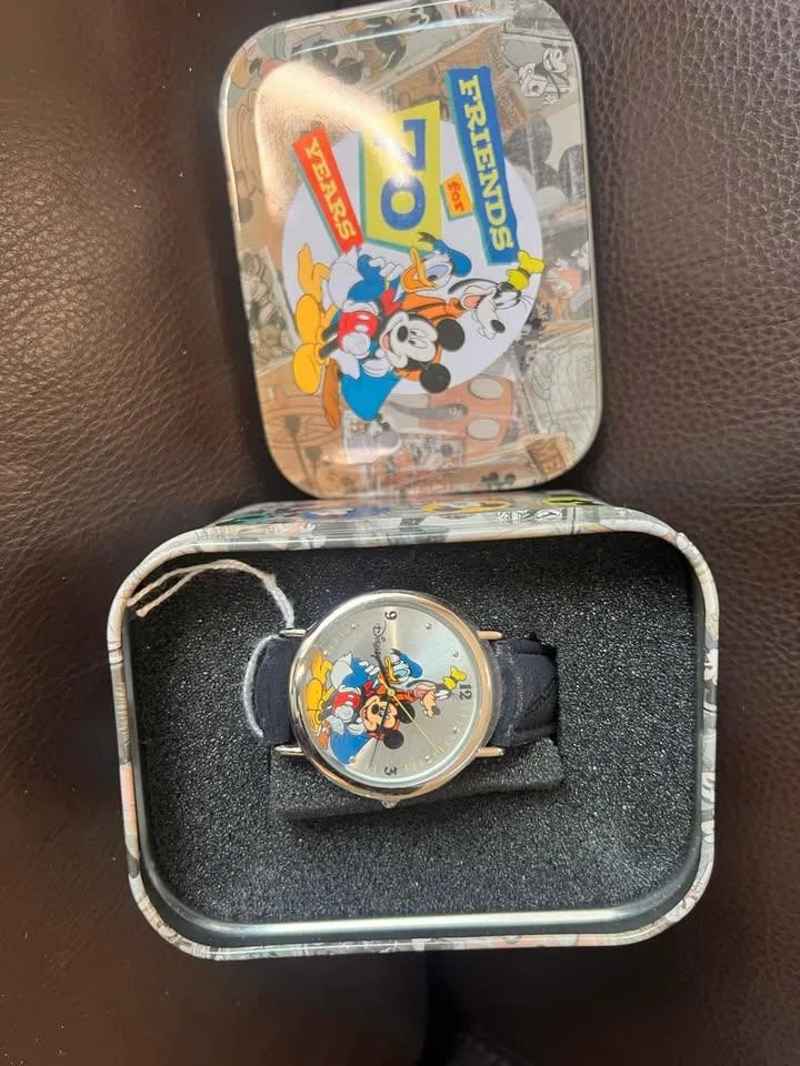 2004 Disney Friends for 70 Years Watch in Tin thumbnail