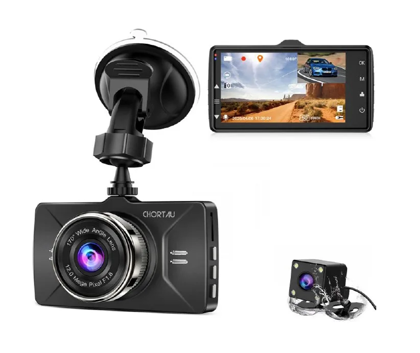 1080p FHD Front & Back Car DVR Dashcam with parking monitor thumbnail