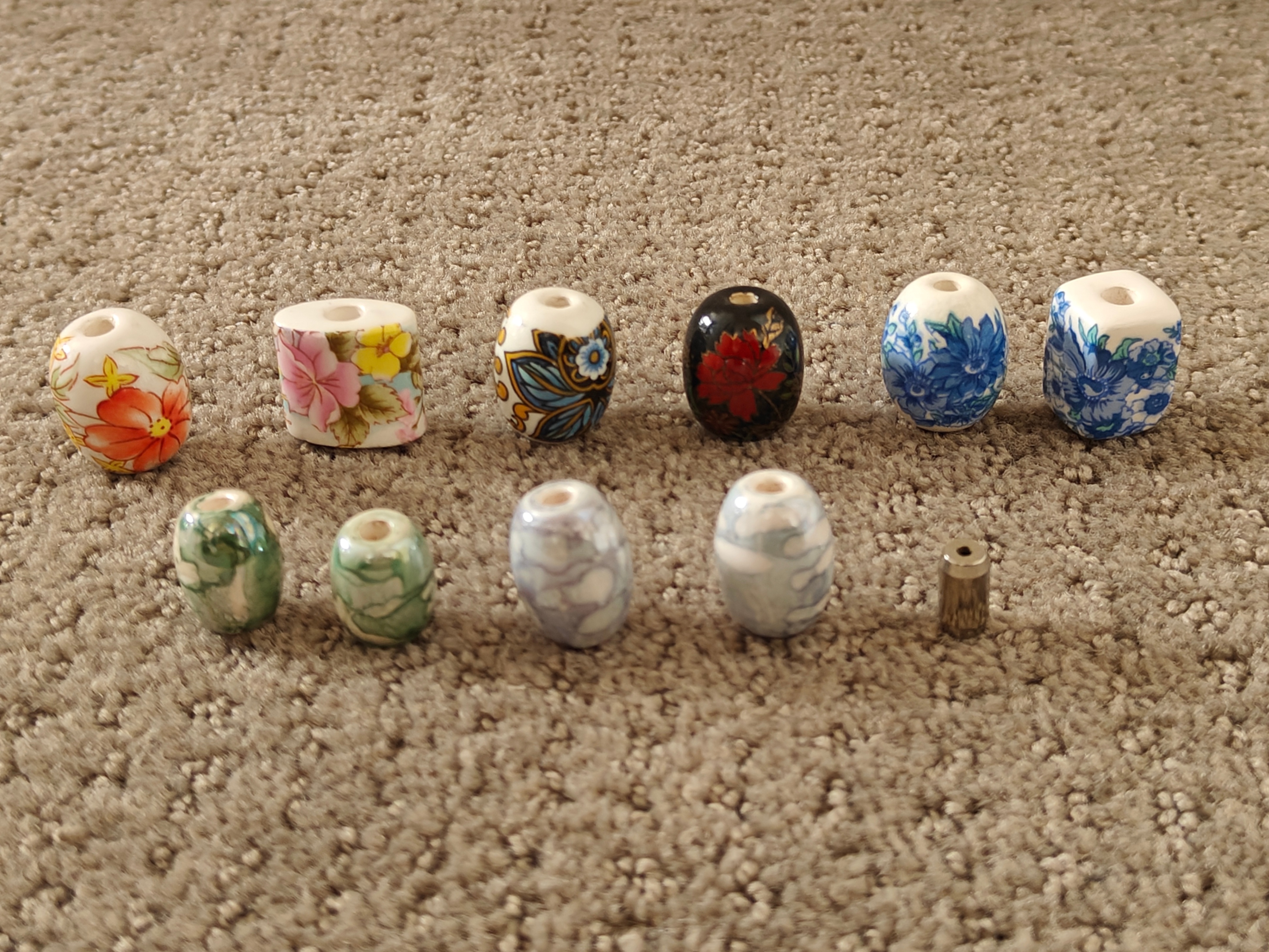 Various Artisan Glass Beads - Set of 10 - Jewelry Making - photo 5