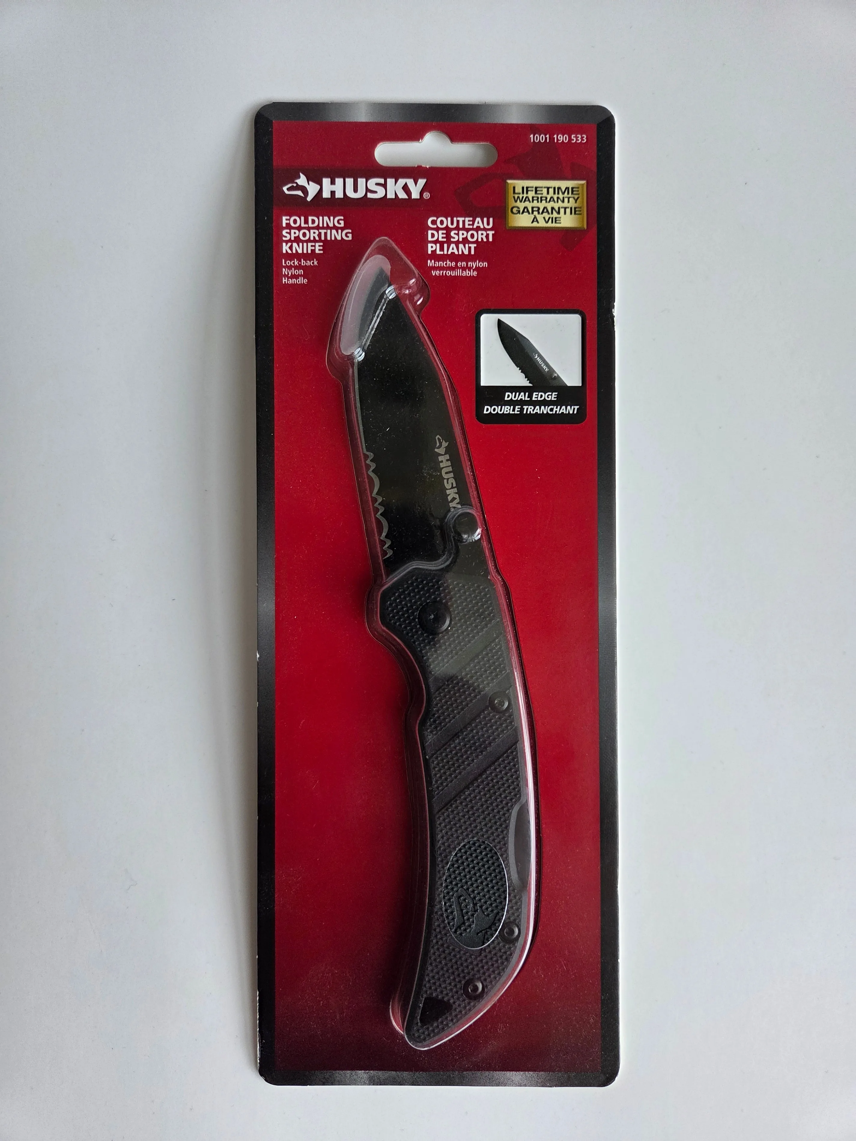 Husky Folding Sporting Knife – Dual Edge, Lock-Back thumbnail