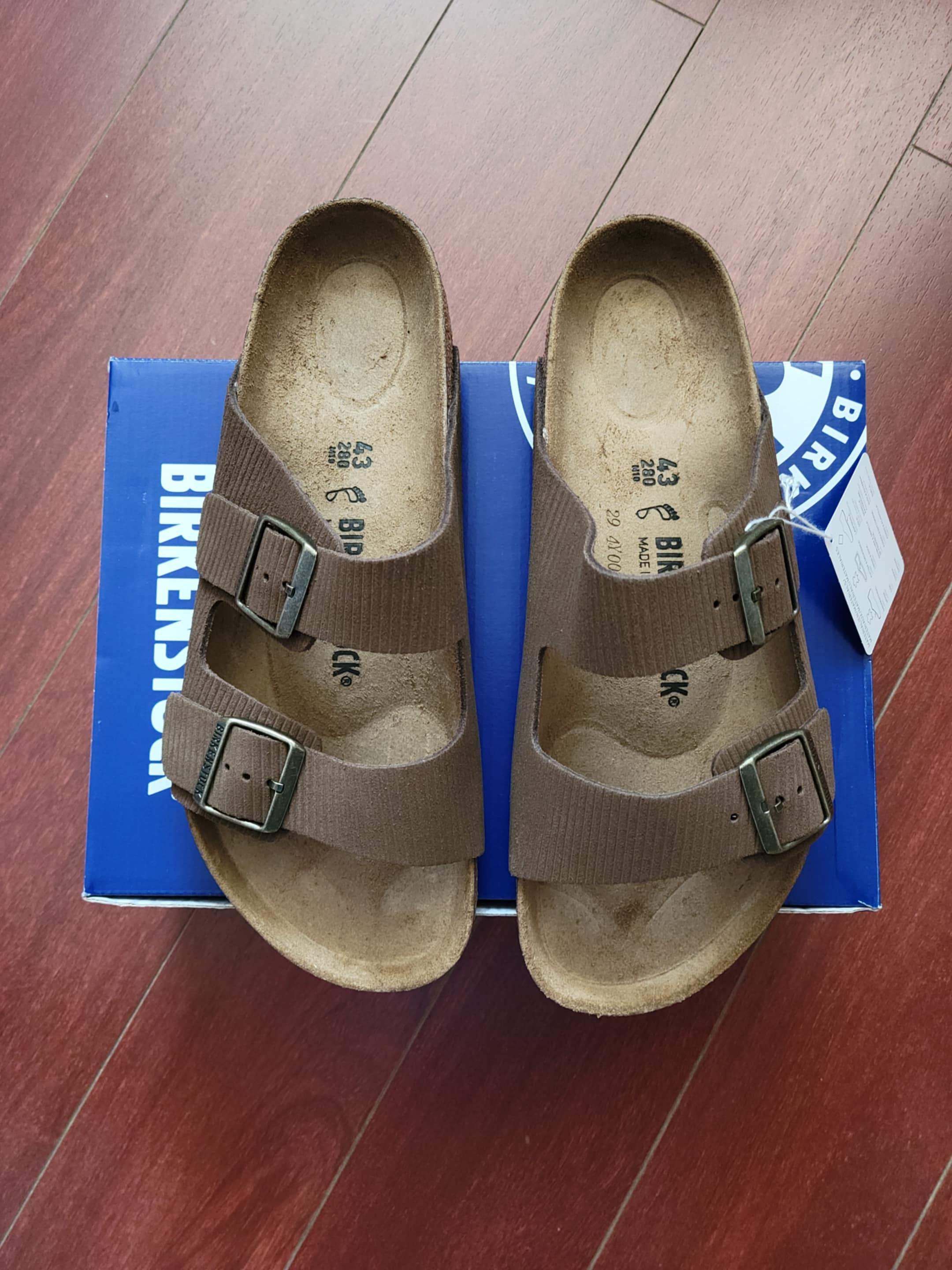 Birkenstock Arizona Suede Leather Embossed - Corduroy Dark Tea - photo 5