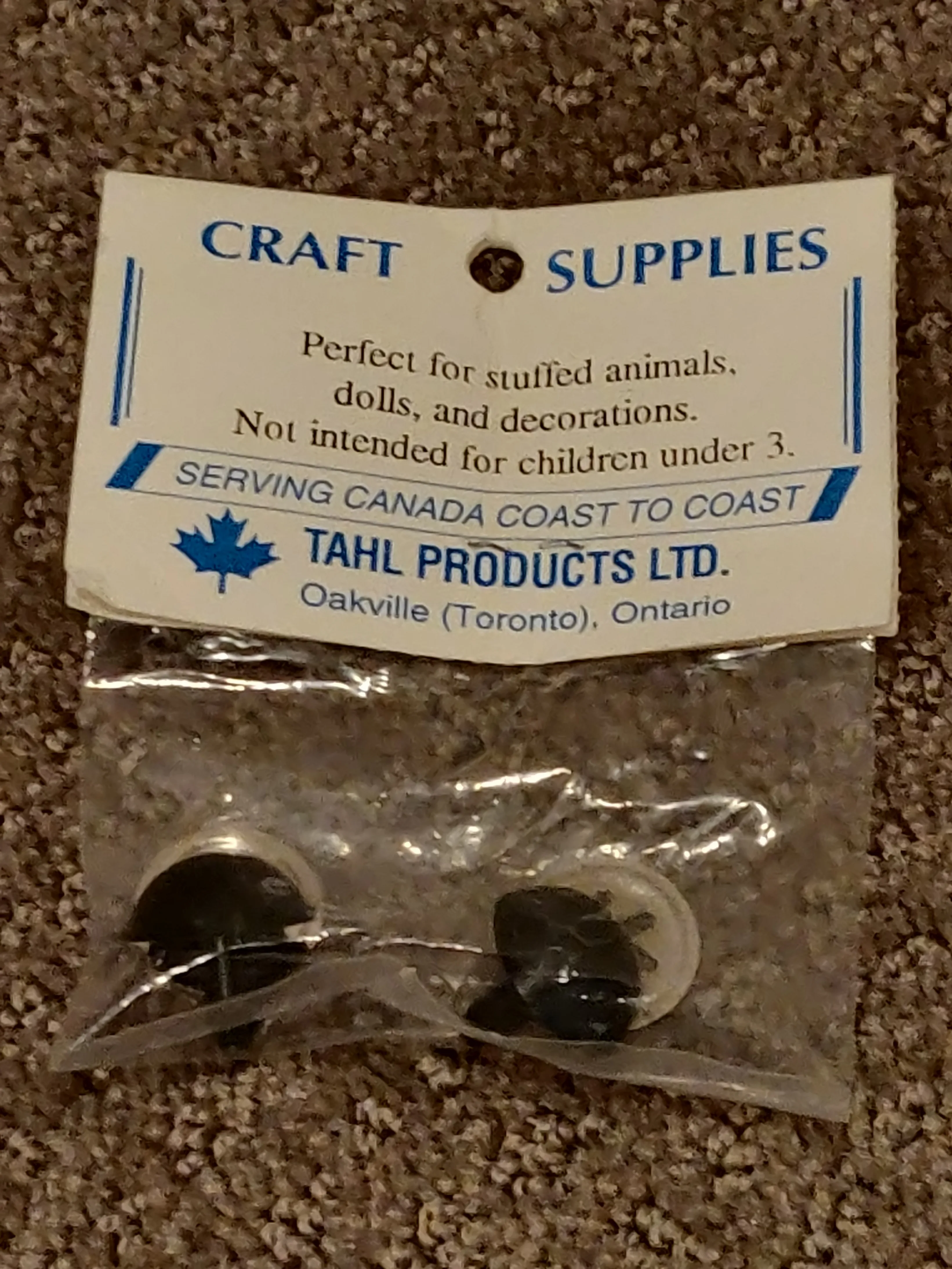 Solid Black Crystal Eyes for Stuffed Animals Dolls Decorations thumbnail