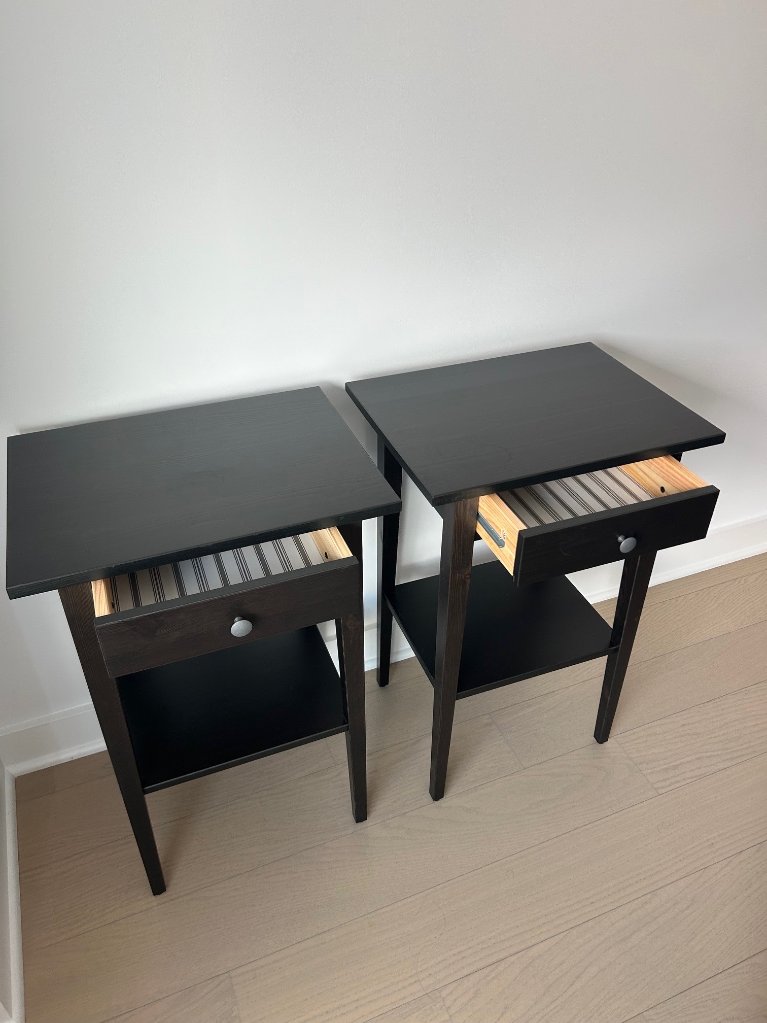 IKEA HEMNES Nightstand, black-brown, - photo 2