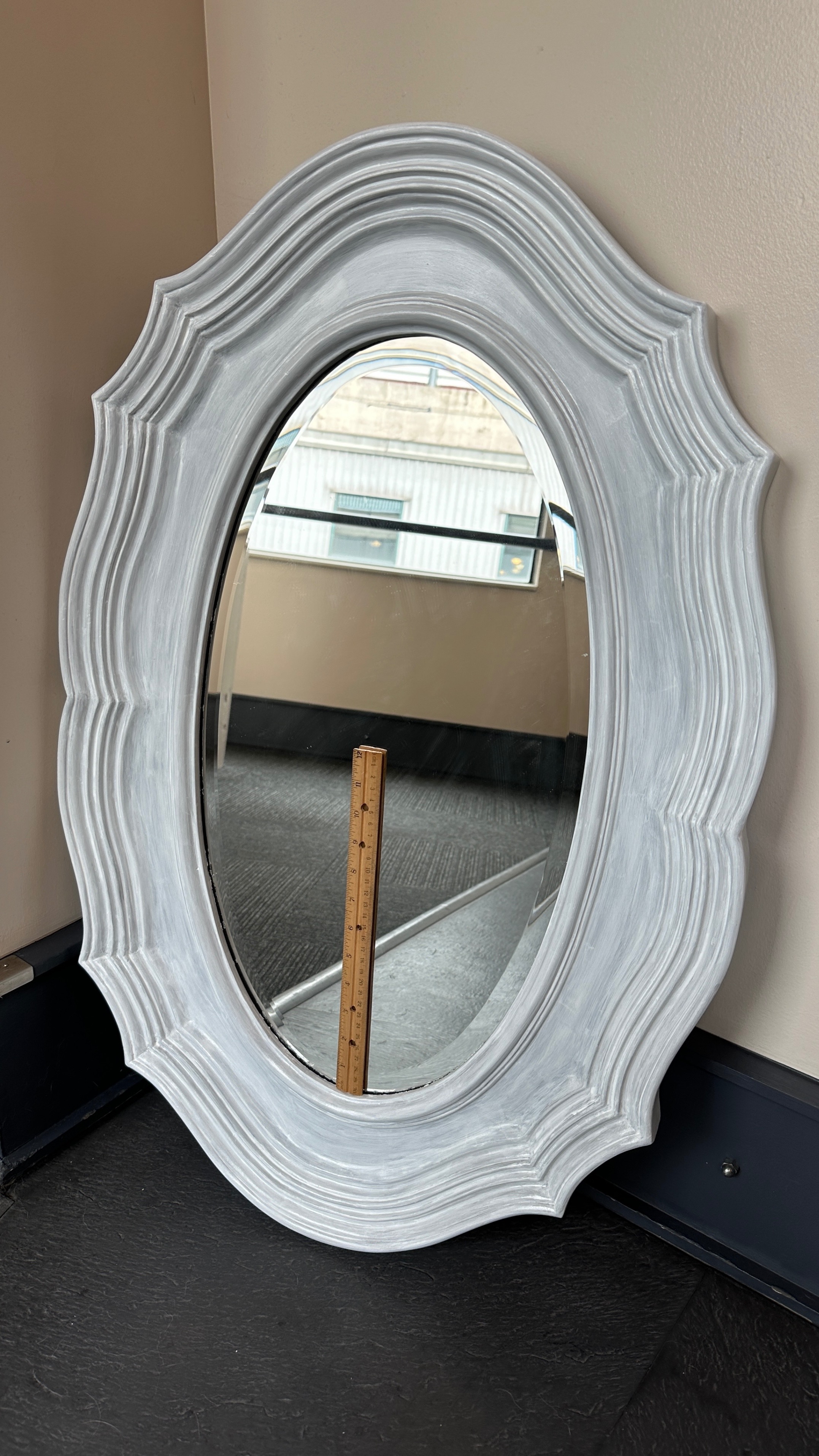 Large Vintage Victorian Oval Mirror