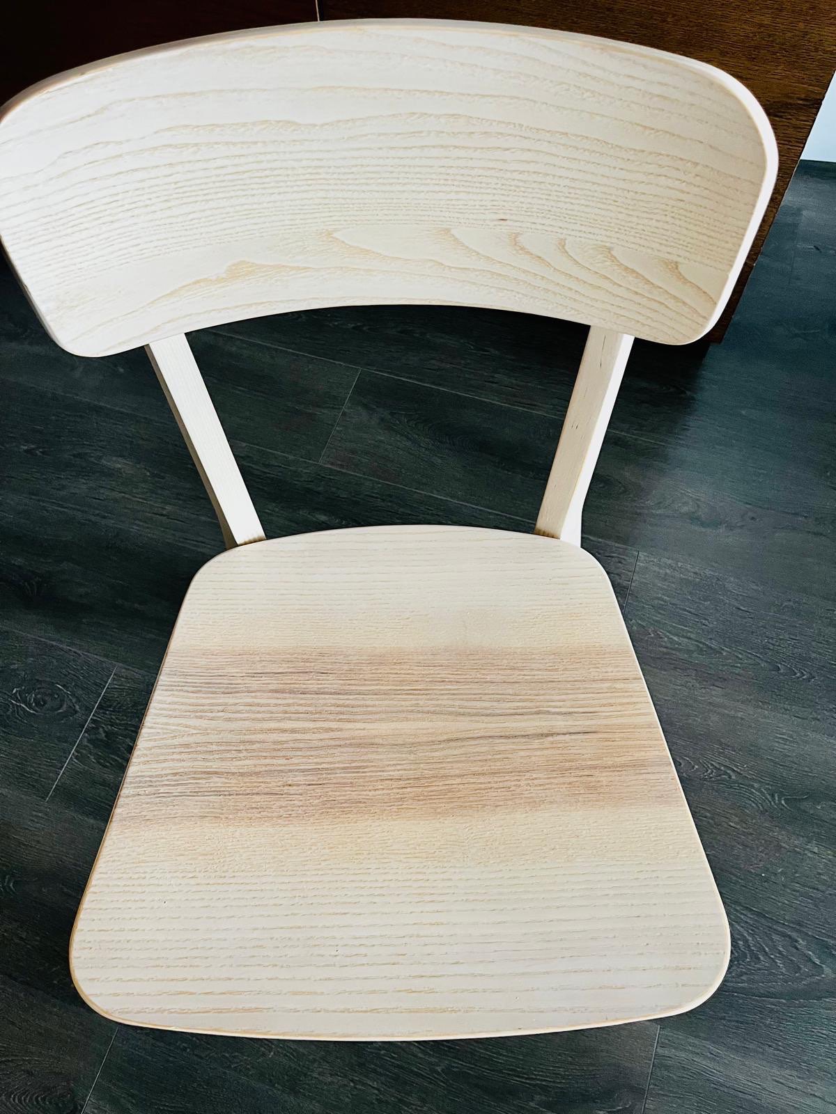 IKEA LISABO Chair – Ash Veneer with Beige Seat Pad - photo 2