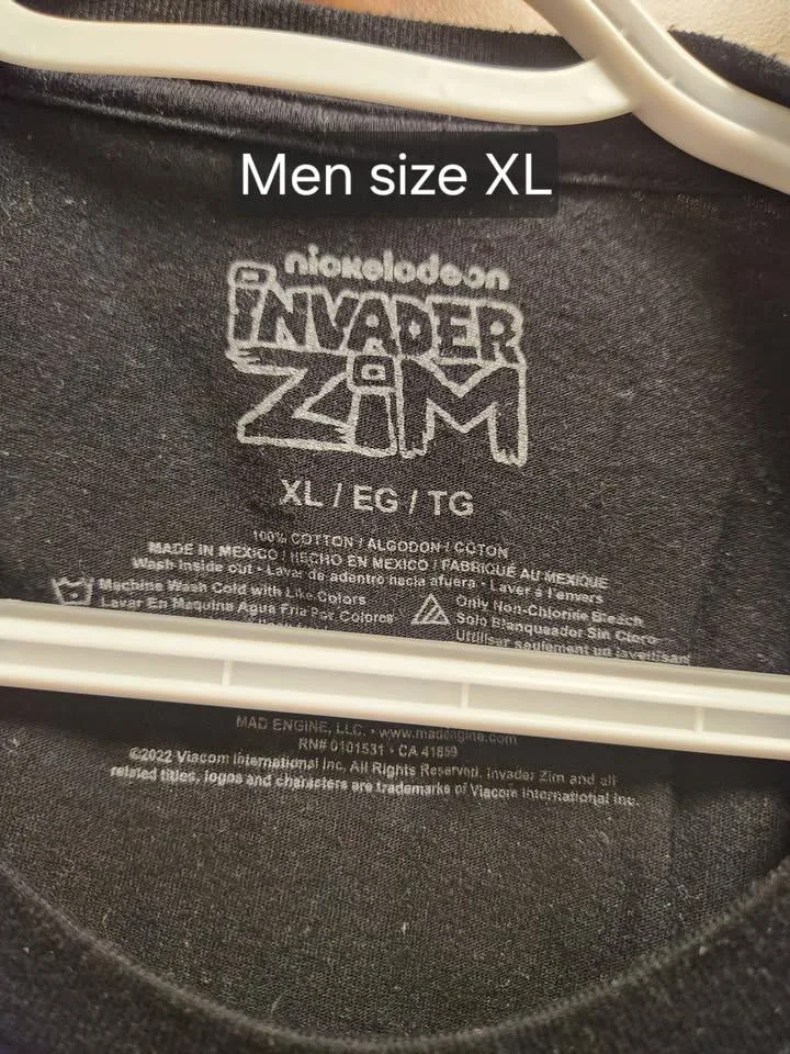 Invader Zim GIR Doom black t shirt image indicator(3)