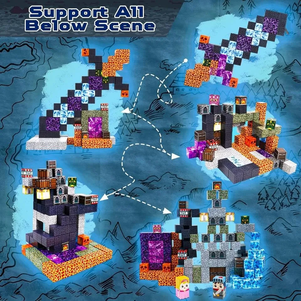 GraceDuck 150 PCS Magnetic Blocks for Kids' Toys *BRAND NEW* image indicator(3)