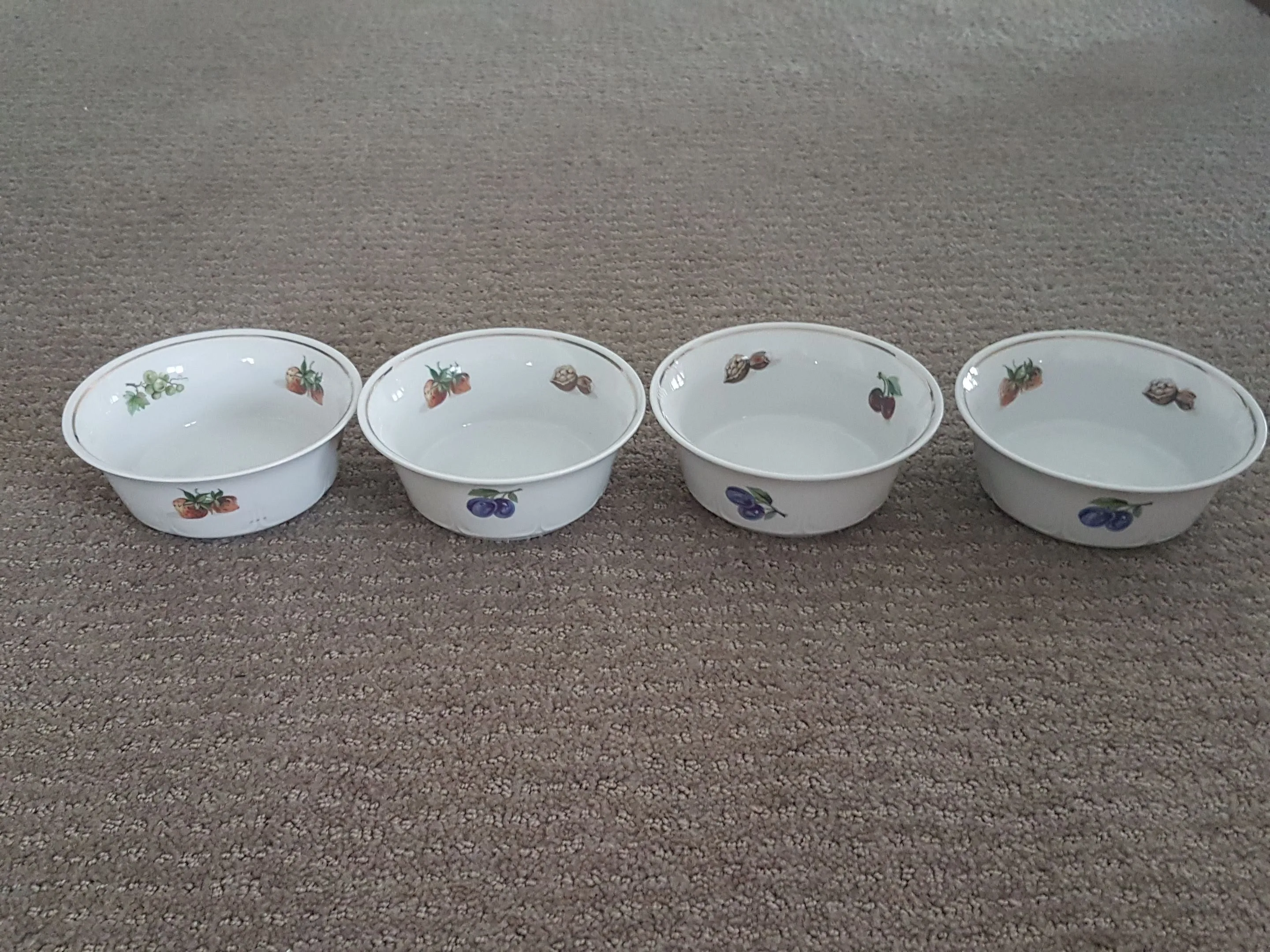 Vintage J L Menau Porcelain Kitchen Bowls (Set of 4) Germany thumbnail