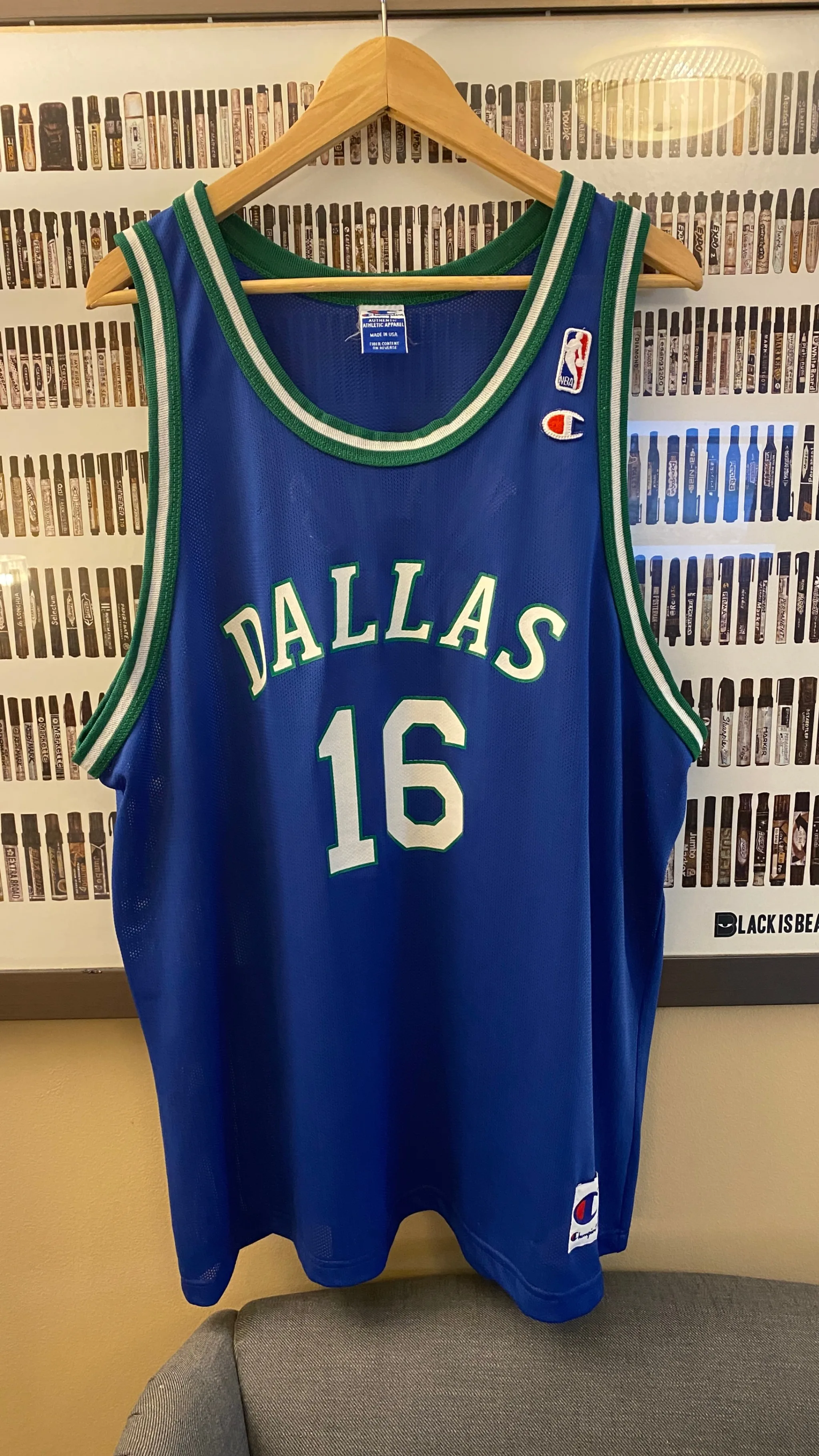 Champion - Dallas Mavericks Wang ZhiZhi vintage jersey 1997 RARE thumbnail