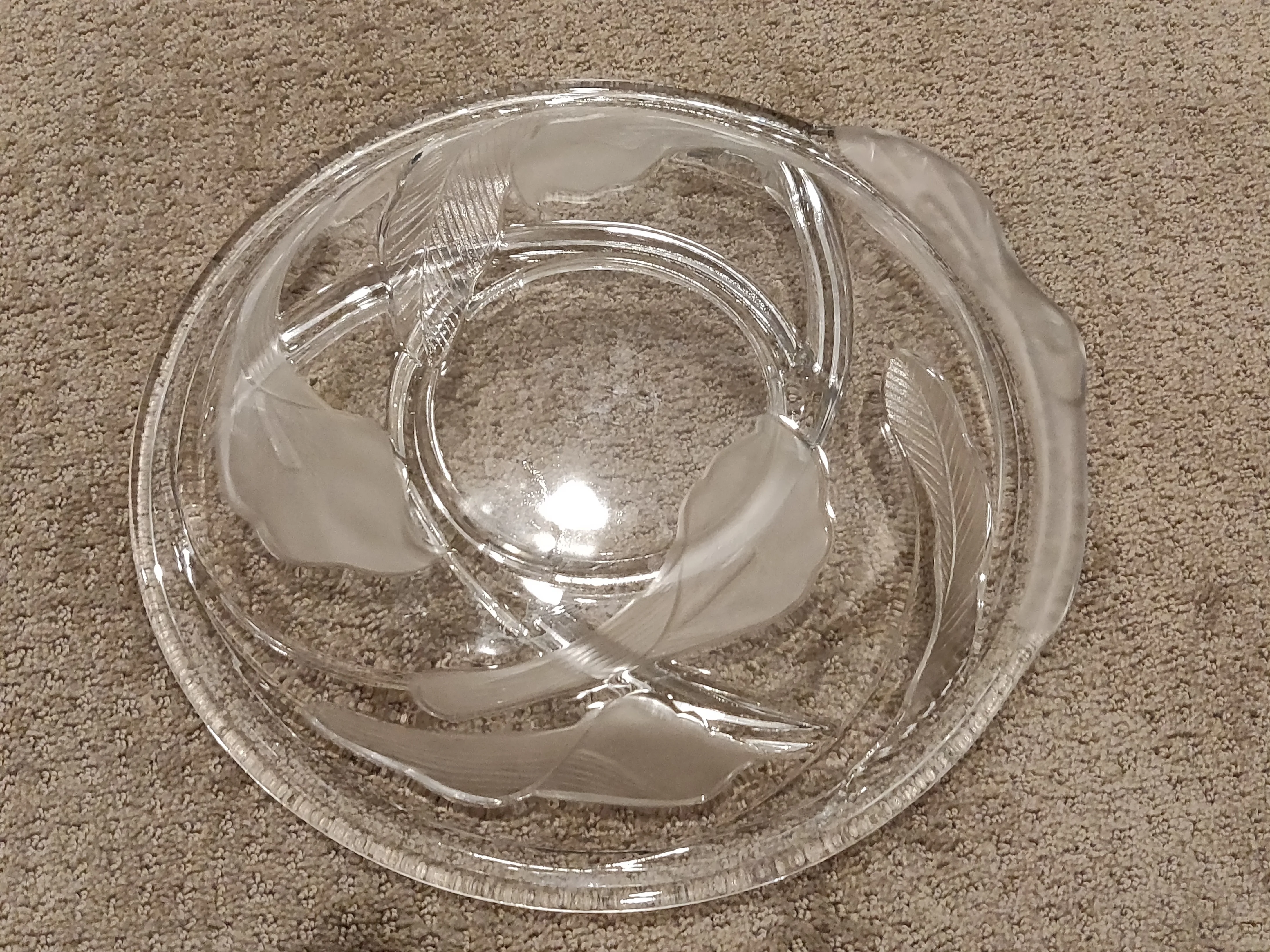 Clear Glass Round 4 Sectional Serving Platter Dish / Tray - 13" image indicator(6)