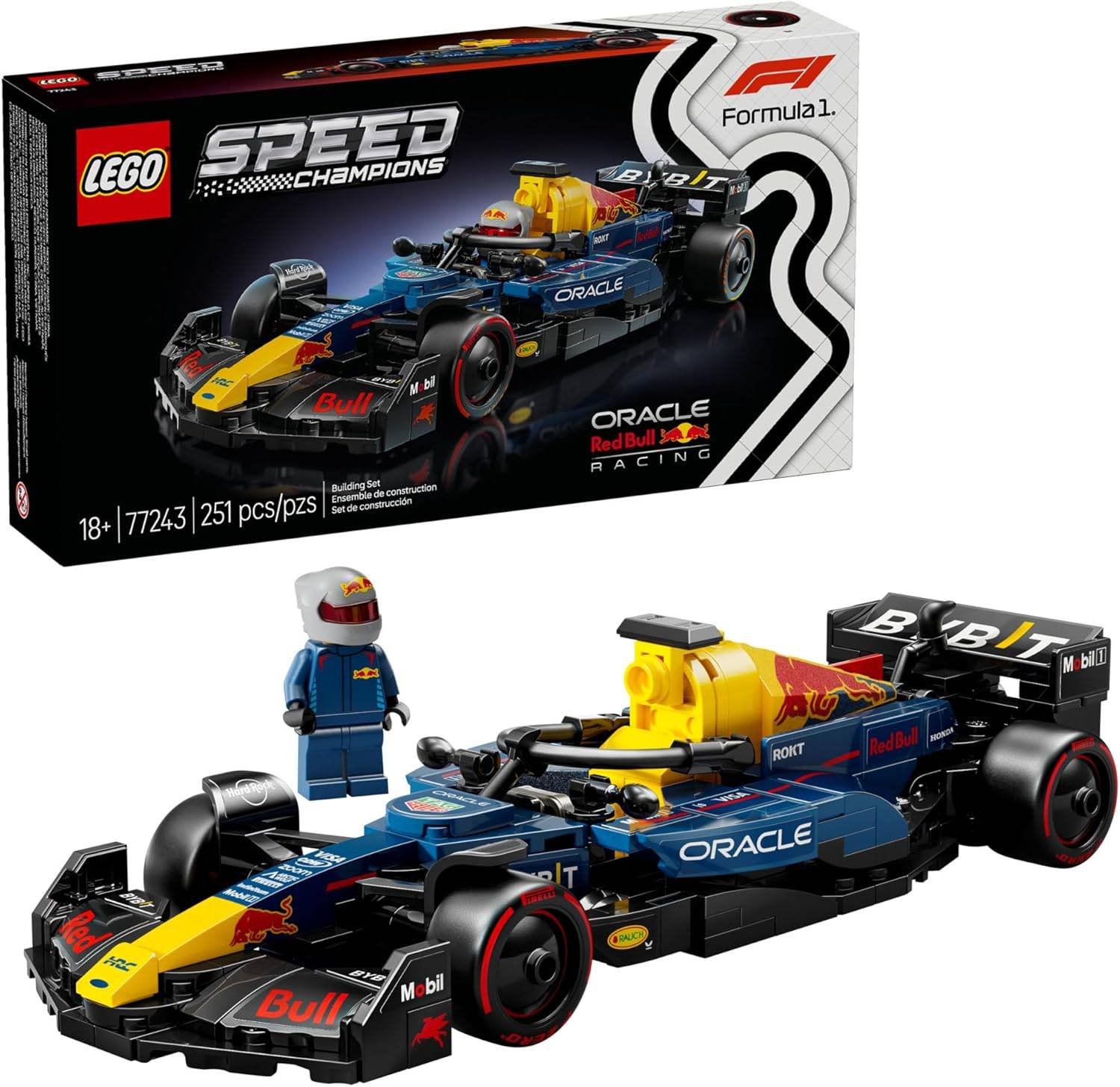 LEGO Red Bull Racing RB20 F1 Car 77243, 251 pcs