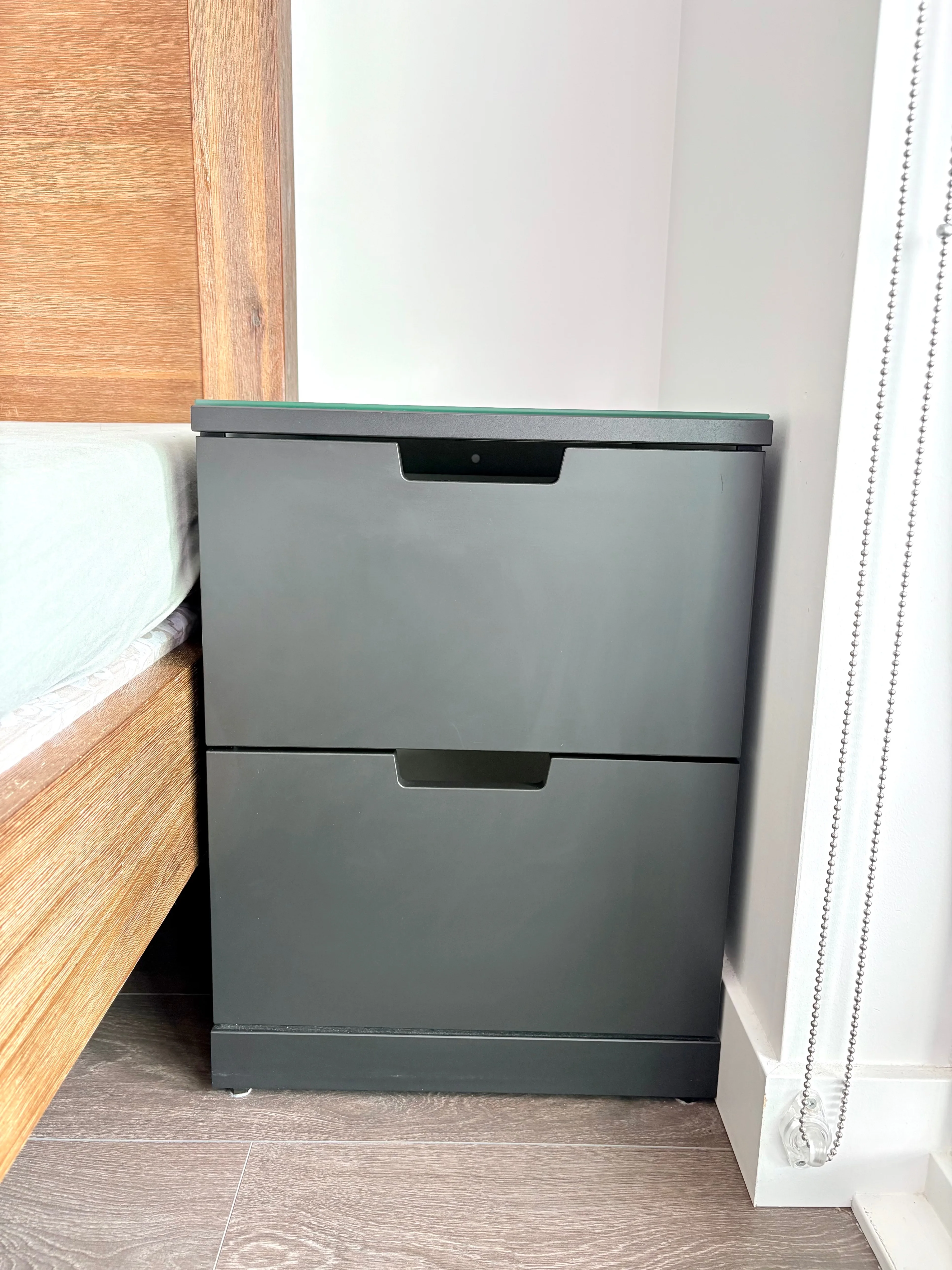 IKEA NORDLI 2-Drawer Chest with Glass Top thumbnail