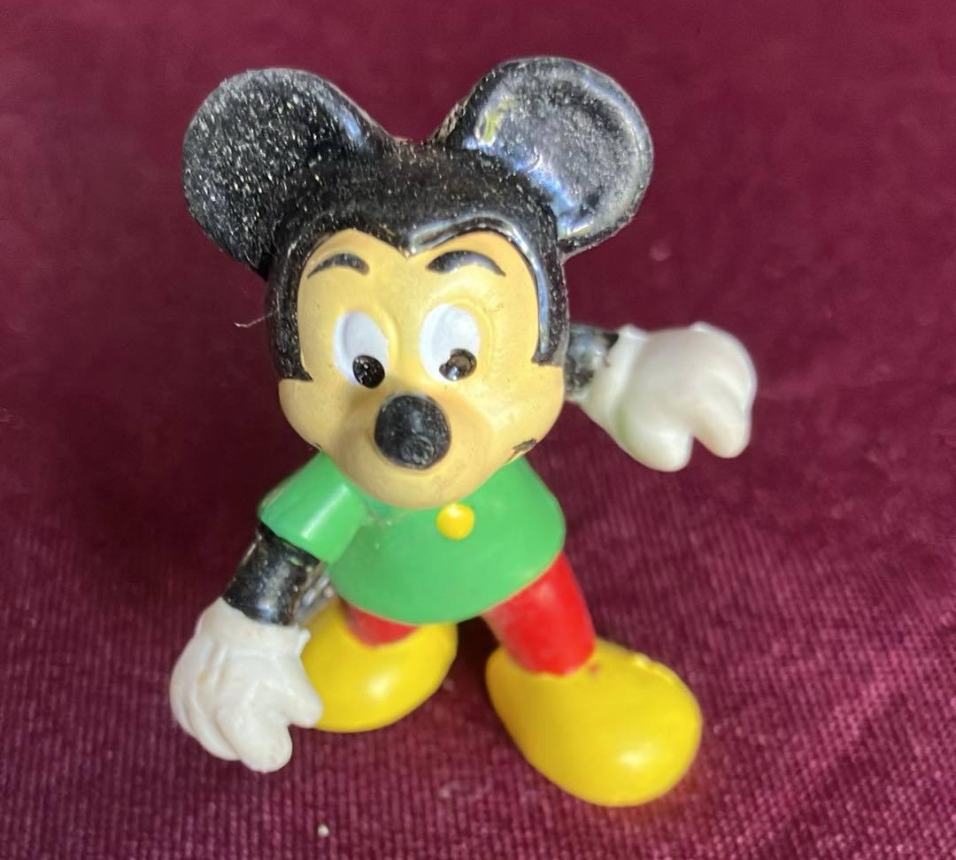 Vintage Walt Disney Production - Mickey Mouse - Rubber 2 Inches