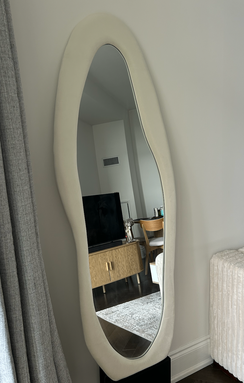 Curvy shape mirror beige - moving sale - photo 2