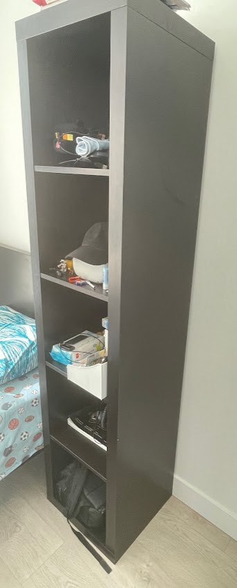 IKEA EXPEDIT/KALLAX Shelving unit (1X5) black-brown