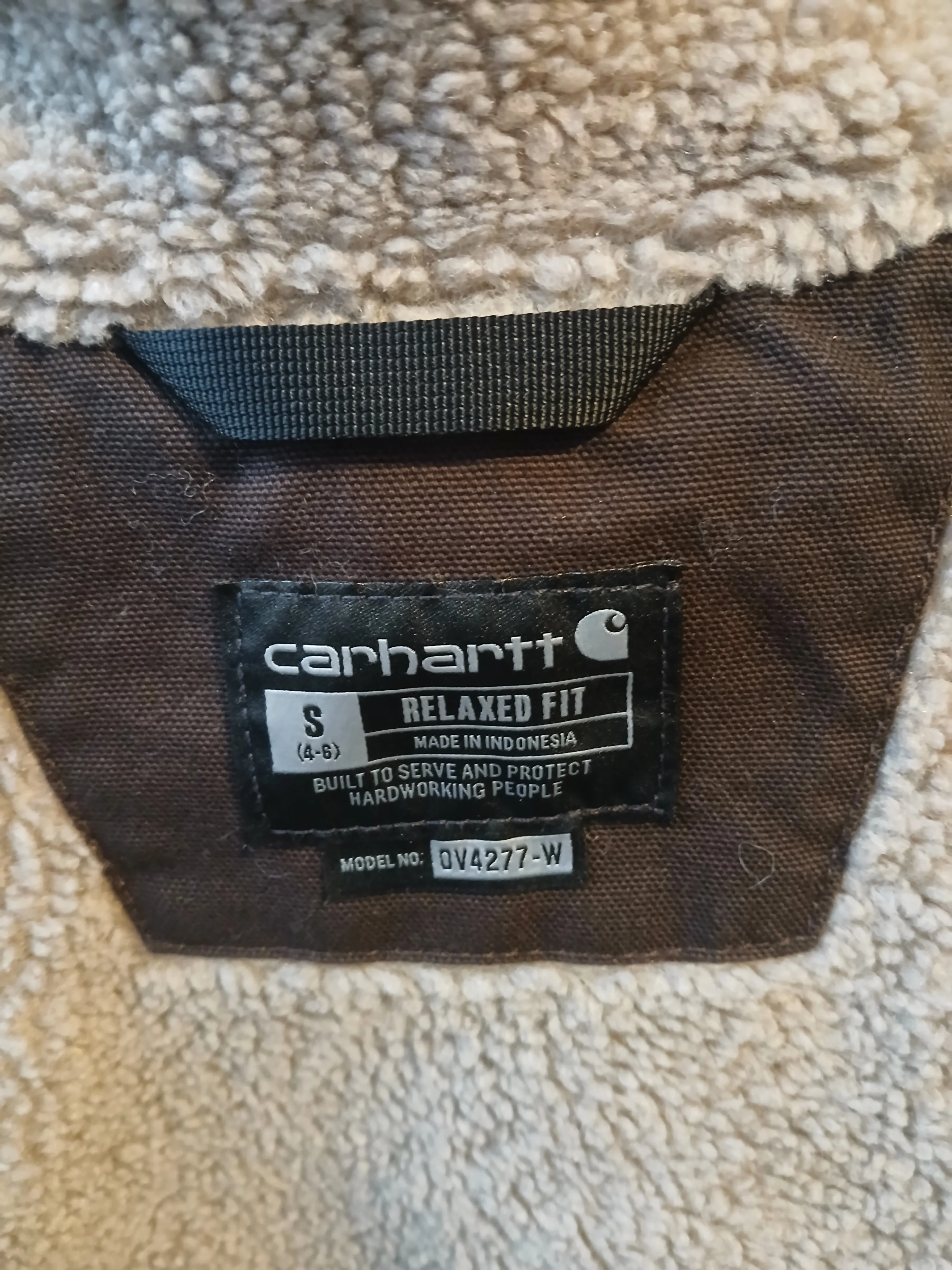 Dark Brown Carhartt Womens Sherpa-lined Vest  (Small, OV4277-W) image indicator(6)