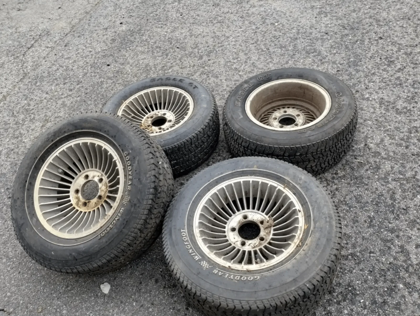 Vintage EagleGT/Goodyear Wingfoot Tires on Aluminum Rims thumbnail