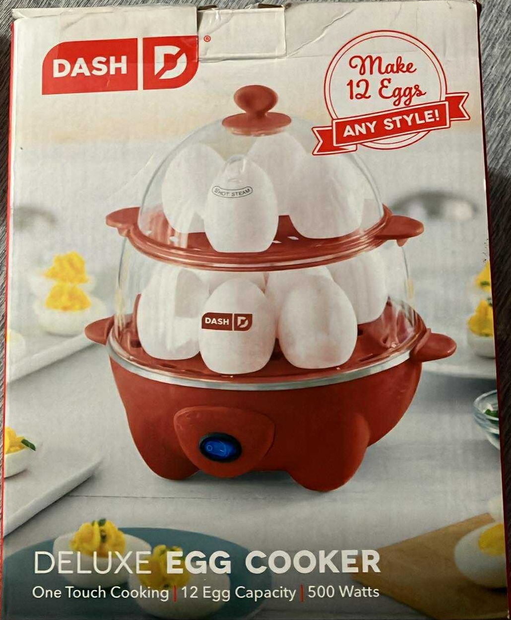 DASH Deluxe Rapid Egg Cooker for Hard Boiled Poached Eggs (New)