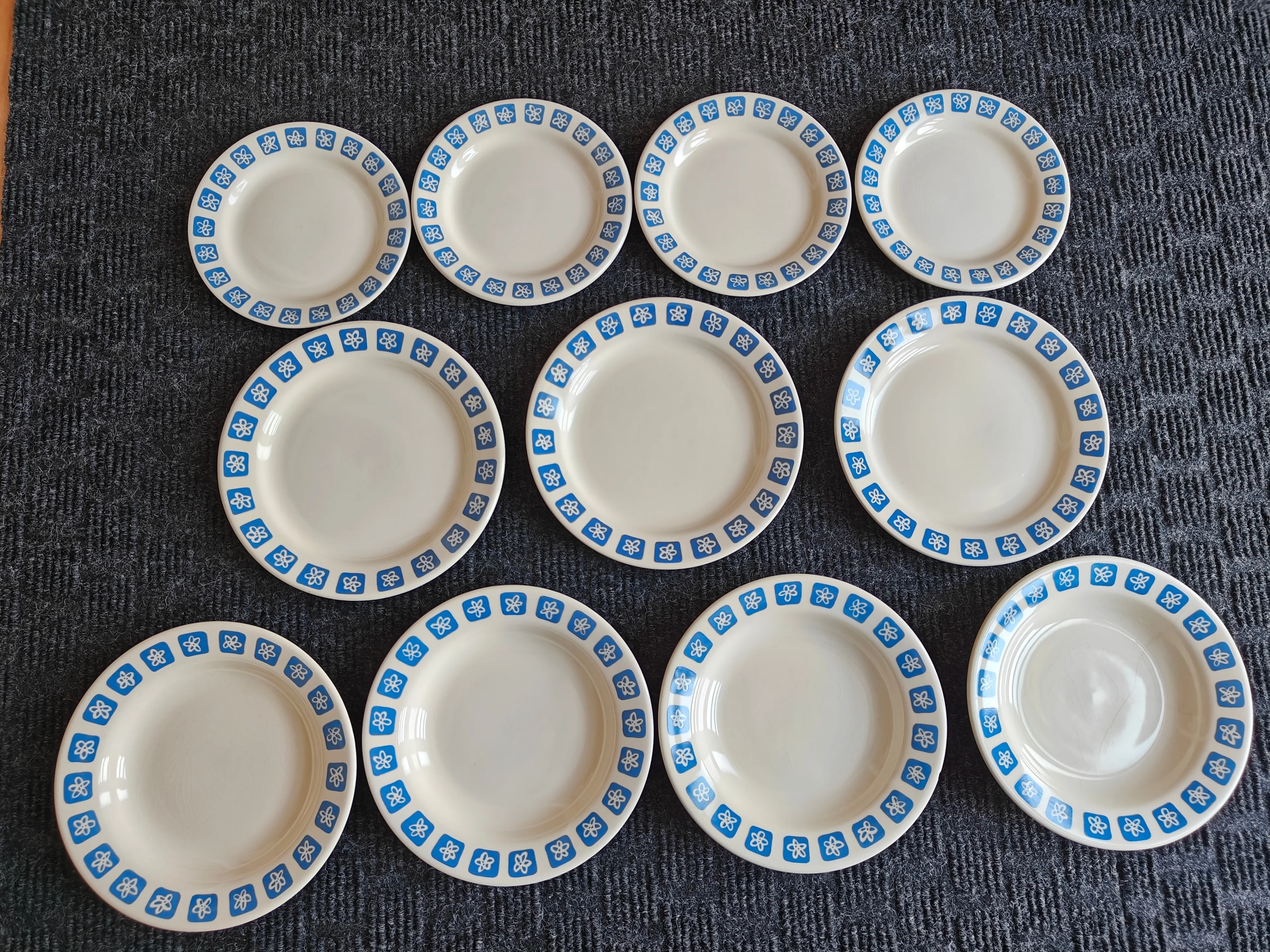 Vintage Kitchen Dinner Plates & Bowls - Romania - Set of 11 thumbnail