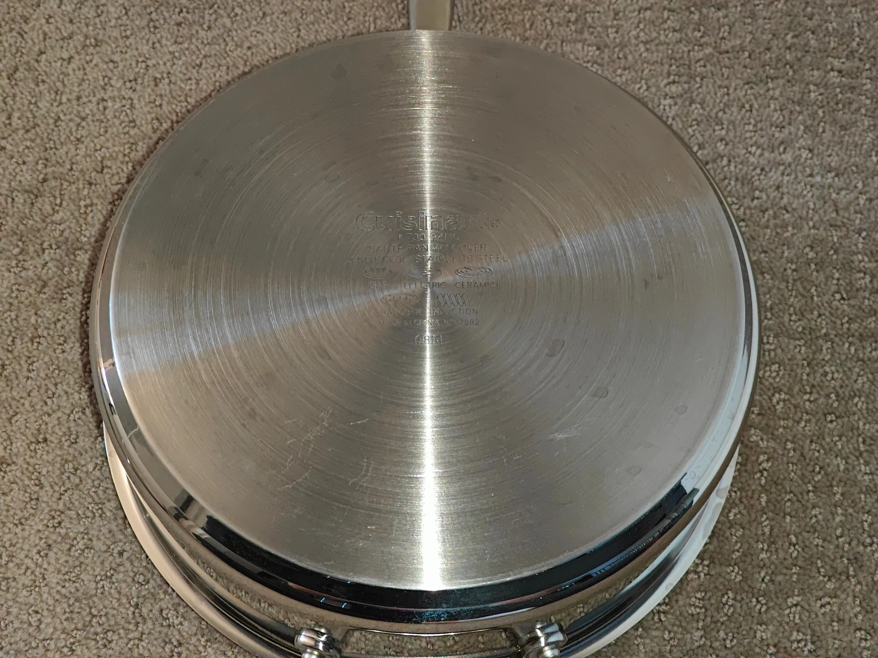 Cuisinart Stainless Steel Cookware 3.5 Quart Saute Pan w/ Cover image indicator(8)