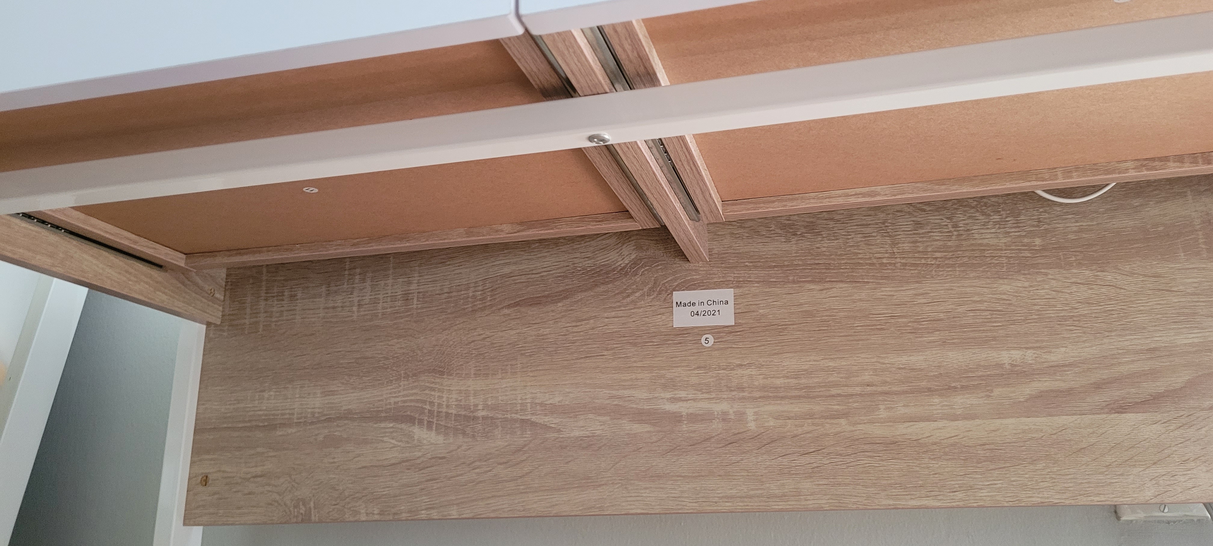 Light Wood Desk with USB Ports – Great Condition! - photo 2
