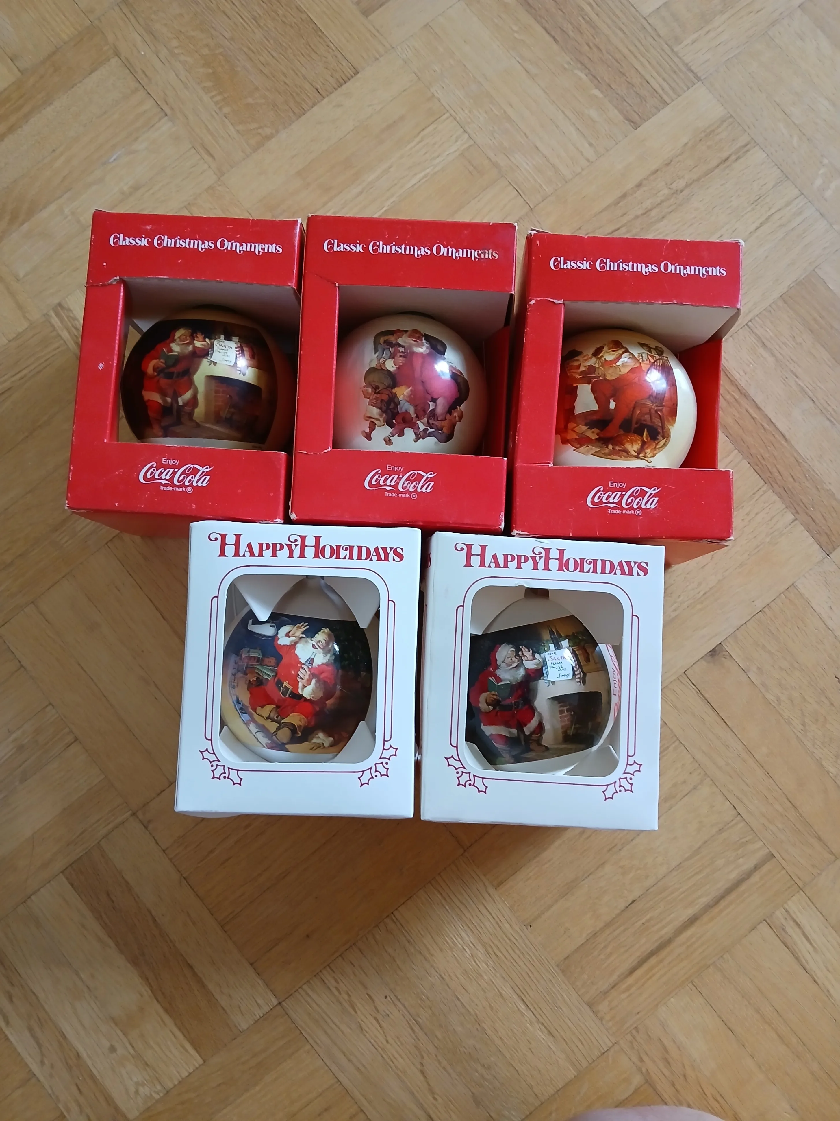 5 - vintage Coca-Cola Christmas Ornaments - new thumbnail