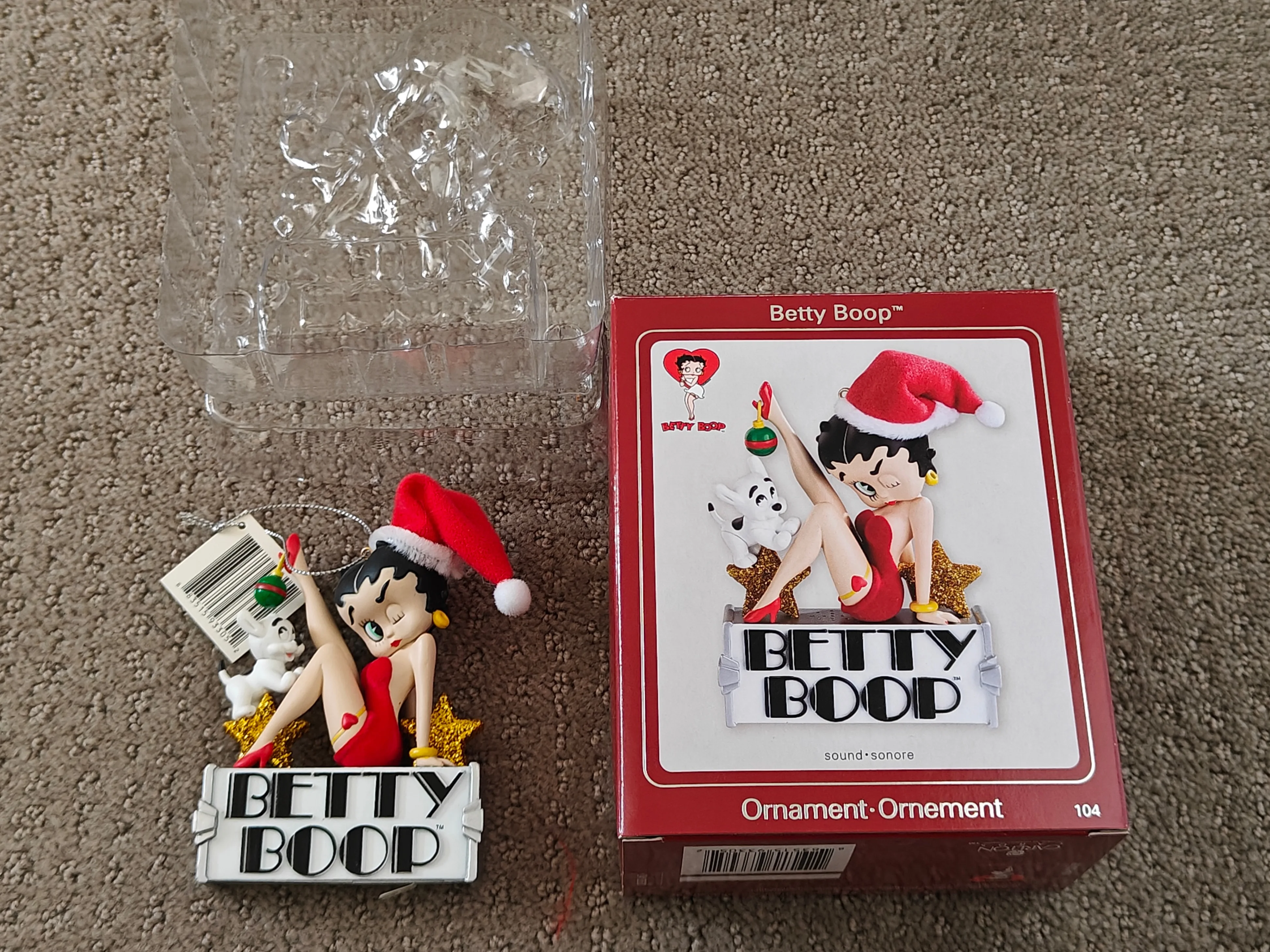 Betty Boop Carlton Christmas Ornament with Pudgy and Sound - 104 thumbnail