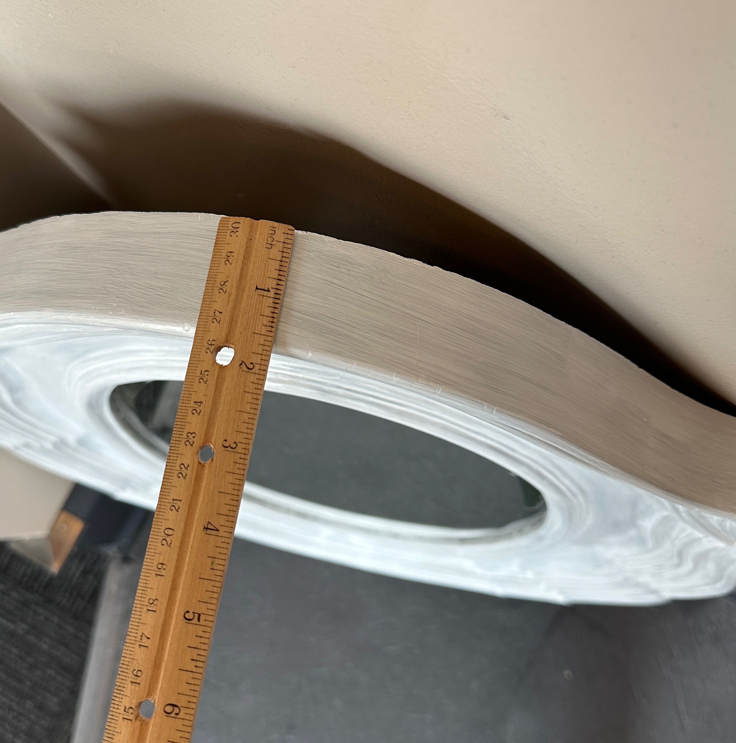 Large Vintage Victorian Oval Mirror - photo 4