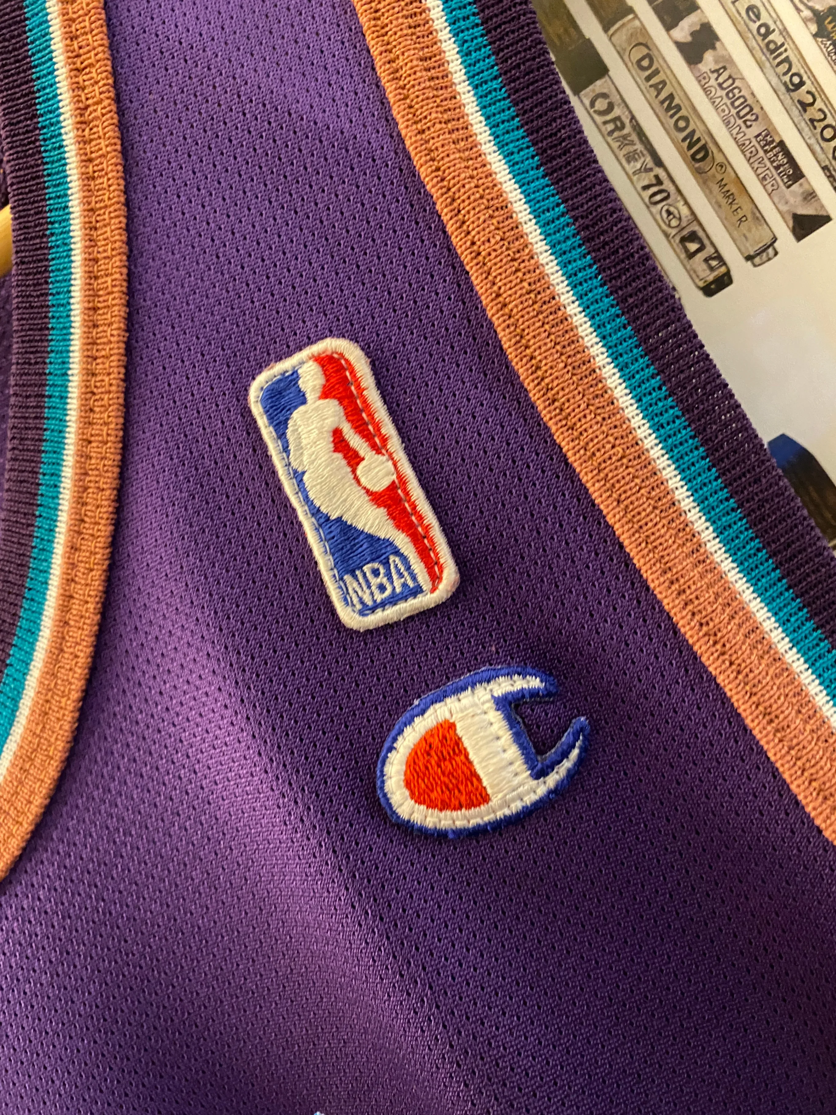 Champion - Utah Jazz Jeff Hornacek vintage jersey (1996) RARE 48 image indicator(3)