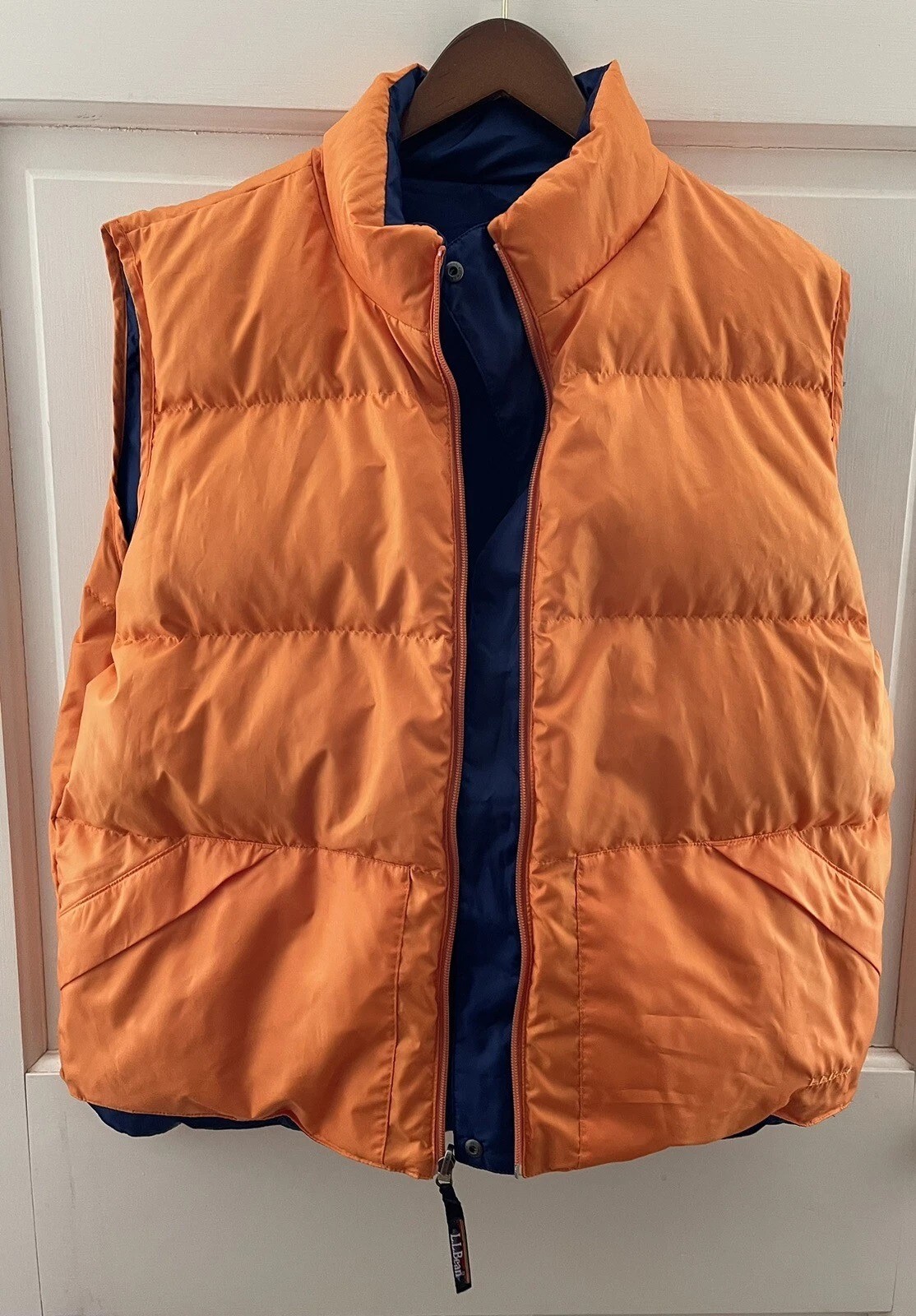LL Bean Reversible Puffer Vest - Blue & Orange - photo 3
