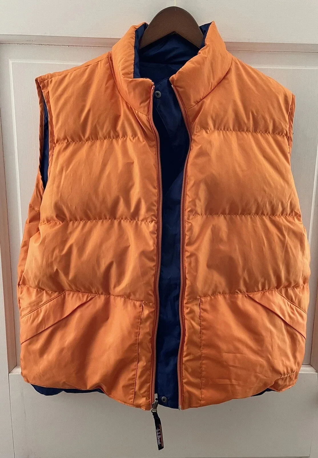 LL Bean Reversible Puffer Vest - Blue & Orange image indicator(2)