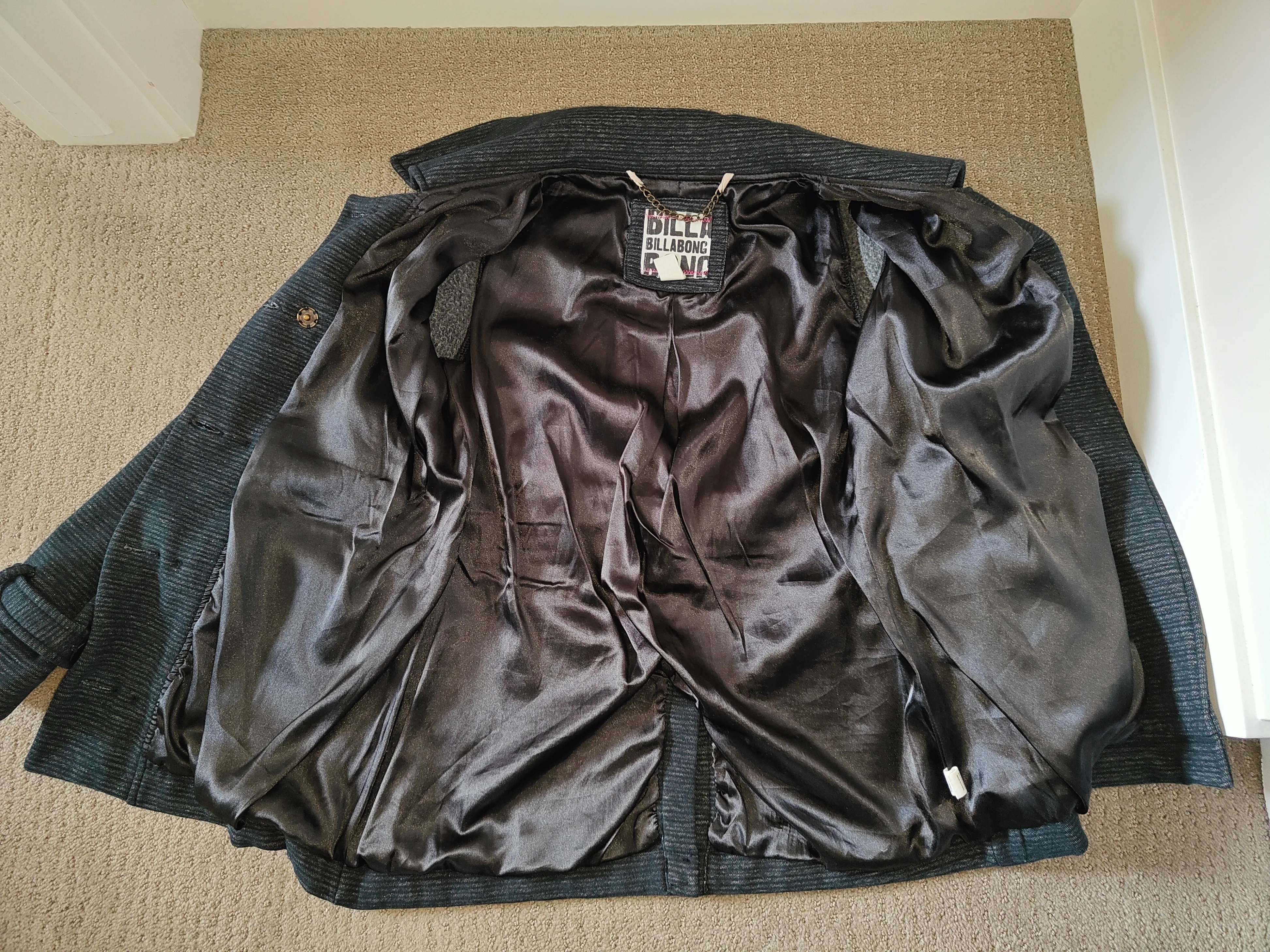 Billabong Women Peacoat Jacket Double Breasted Button - Medium image indicator(7)