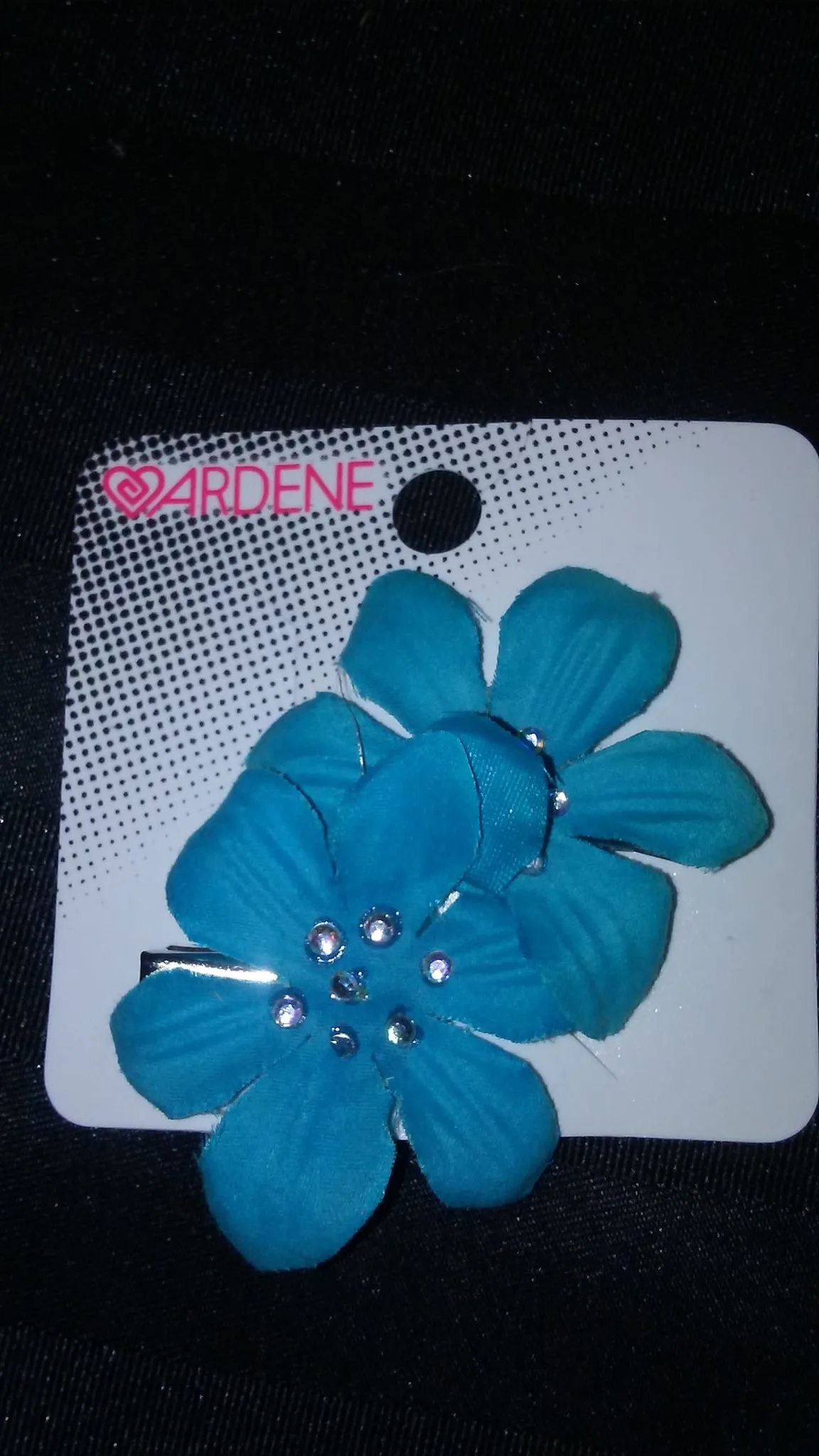 Flower hair clips blue new