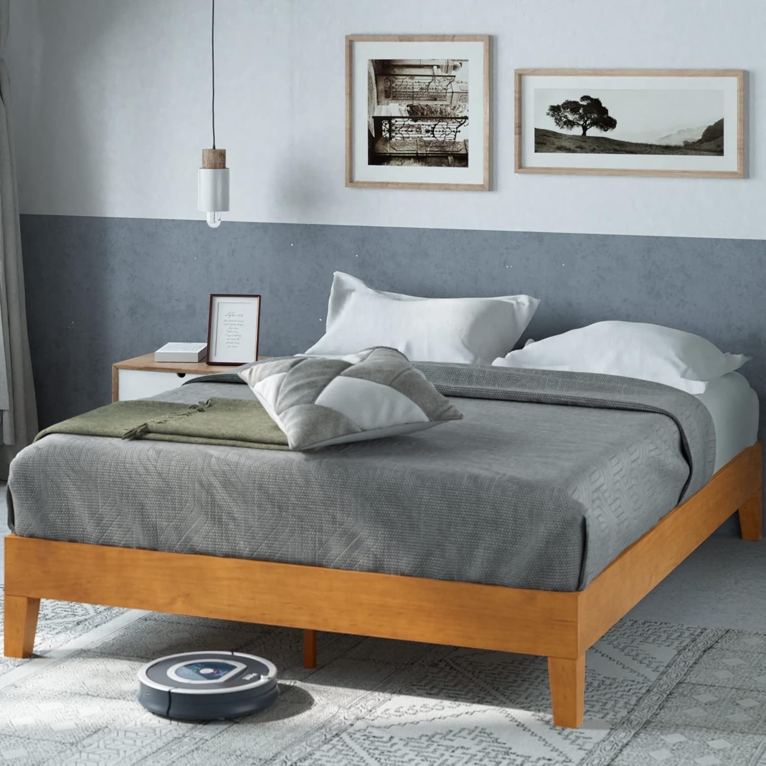 Full Size Zinus Alexis Deluxe Wood Bed Frame - photo 2