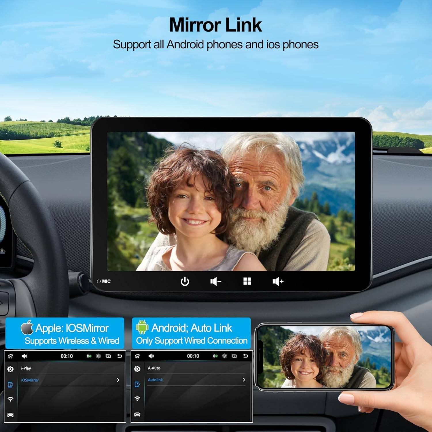 2024 7" Wireless CarPlay & Android Auto HD Car Stereo - photo 4