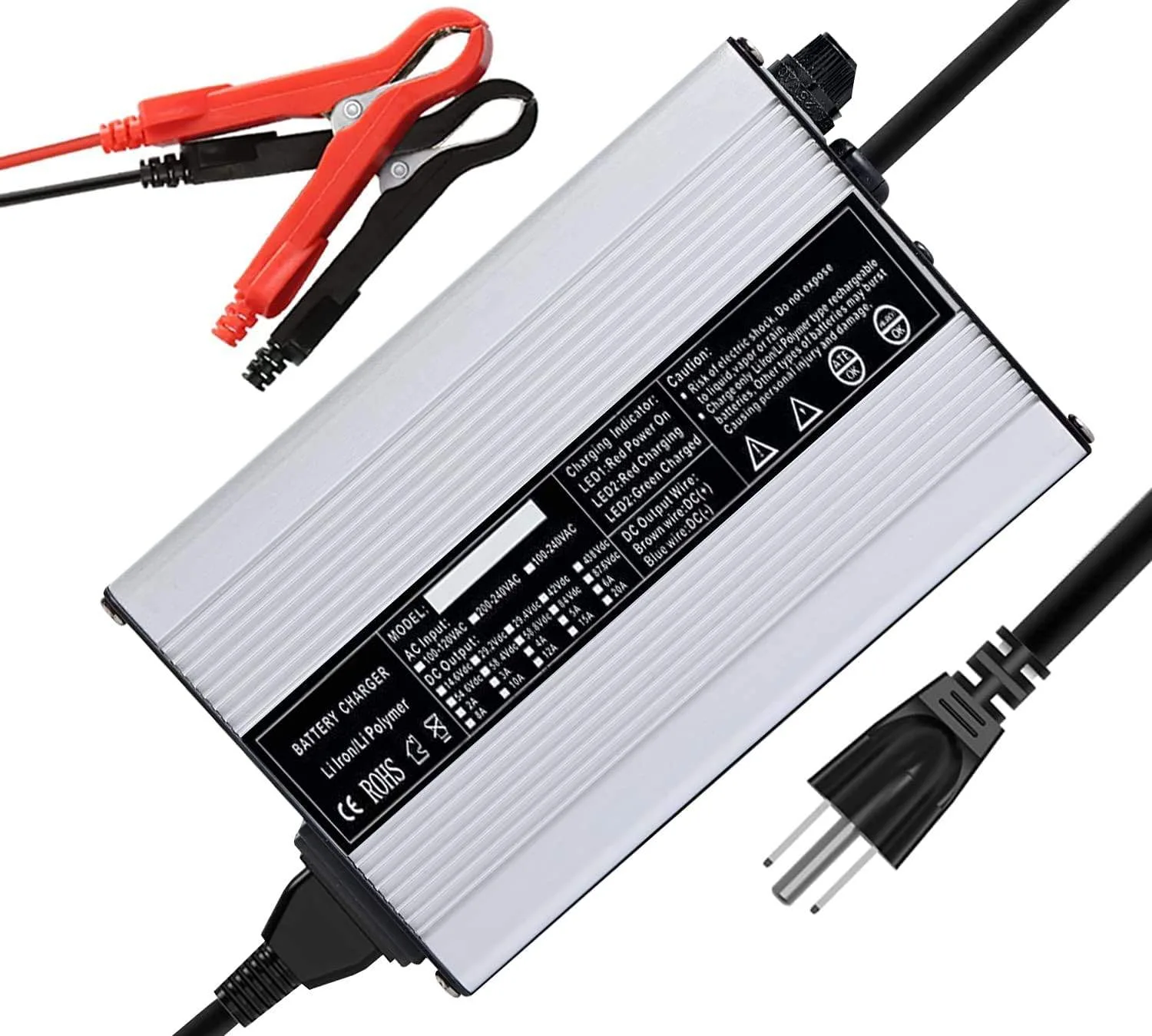 LiFePO4 36V 8A Smart Charger for RV, Golf Cart, Auto thumbnail