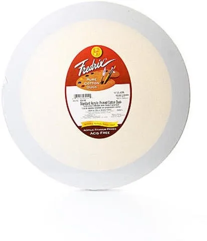 Fredrix Round Stretched Canvas, 10" - Ready for Art & Crafts thumbnail