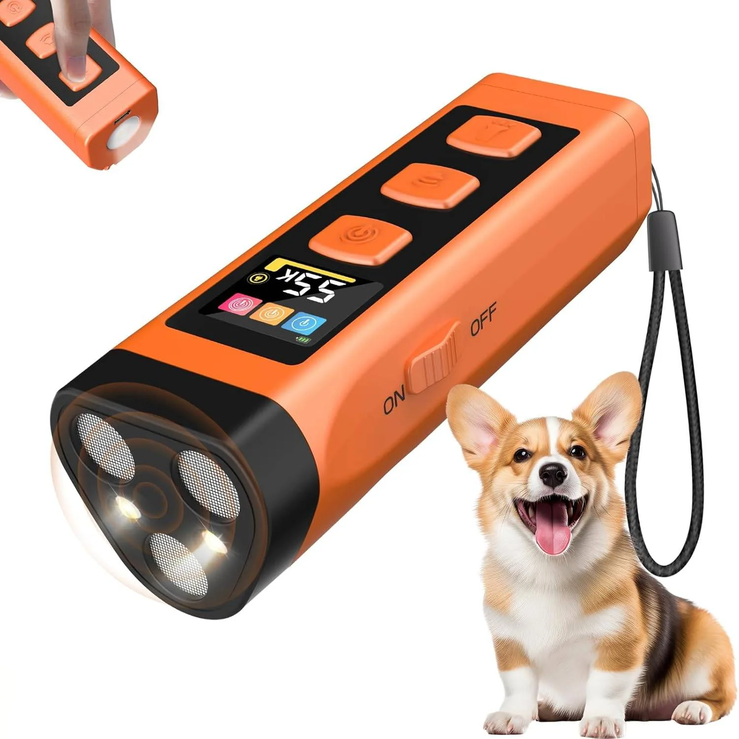 2025 Dog Bark Deterrent: 65FT Ultrasonic, Humane, Indoor/Outdoor thumbnail