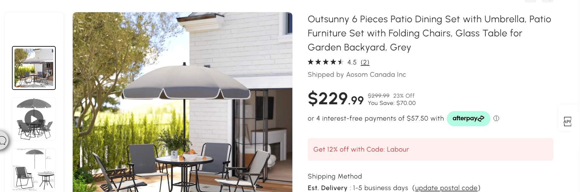 Outsunny 6 Pieces Patio Dining Set - photo 2