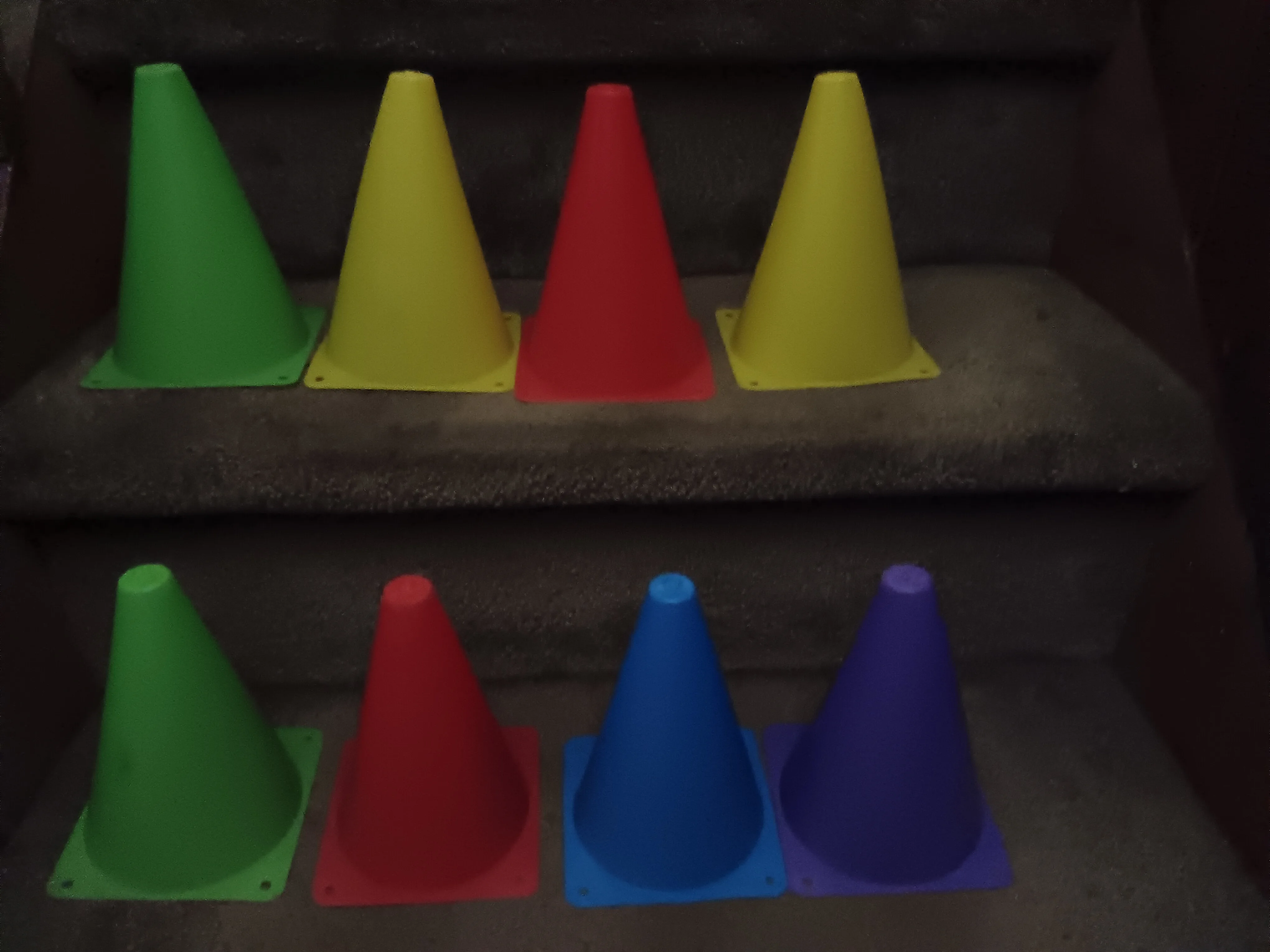 8 - 7" multicolor traffic, soccer cones thumbnail